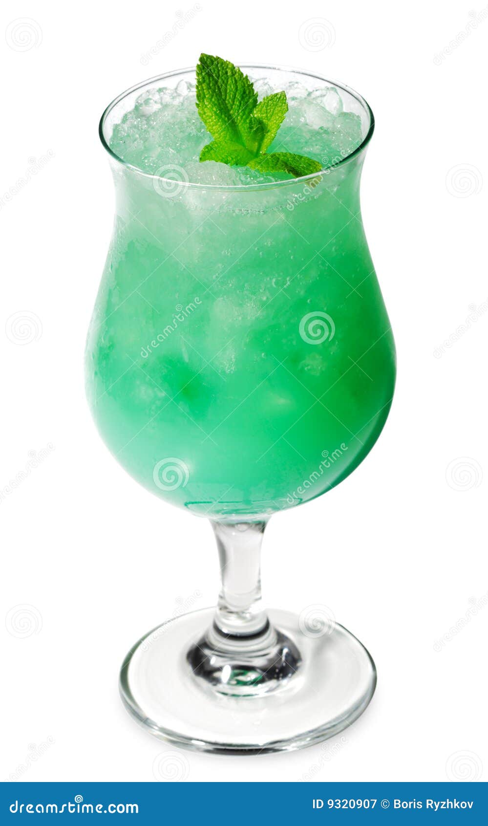 Green Cocktail stock image. Image of juice, herb, reflection 9320907
