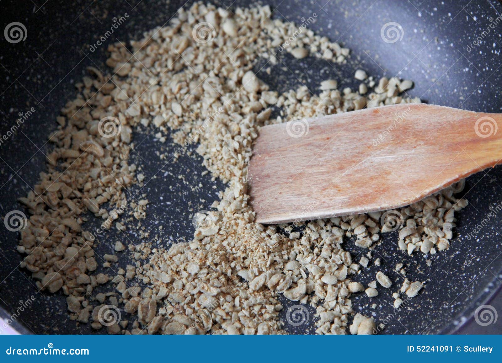 Green Coffee Roasting on the Black Pan Stock Image Image of grain