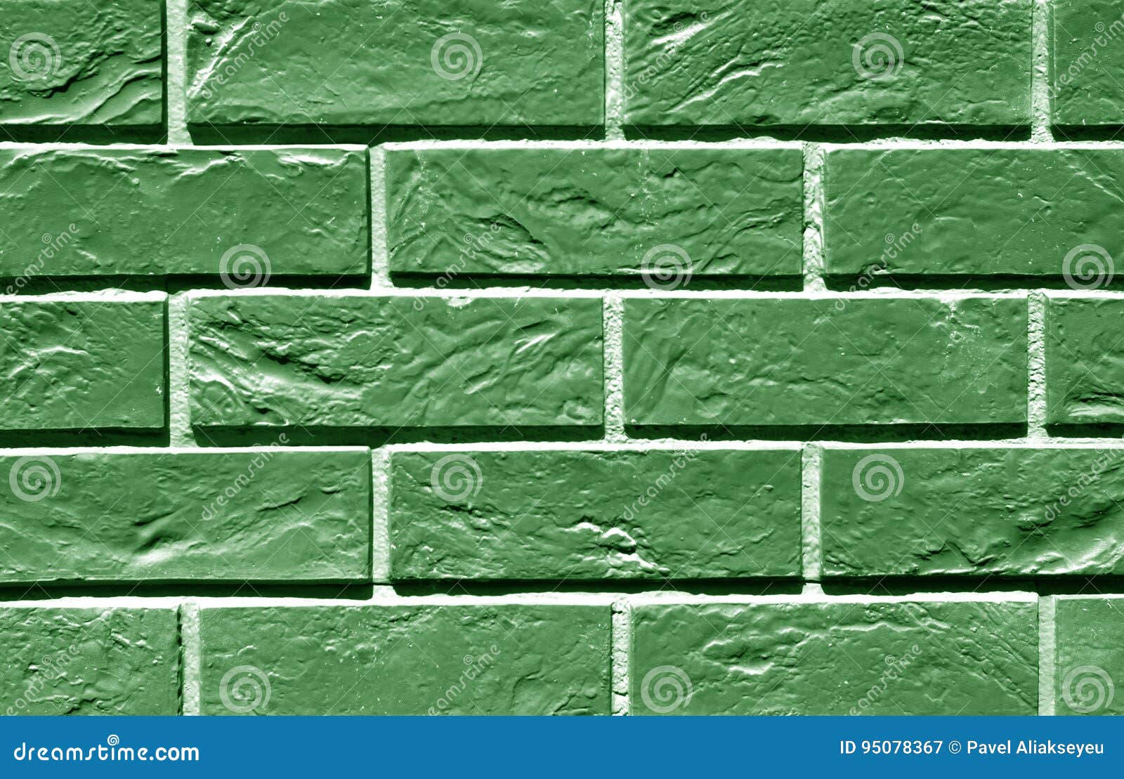Green Color Brick Wall Texture. Stock Image Image of brickwall