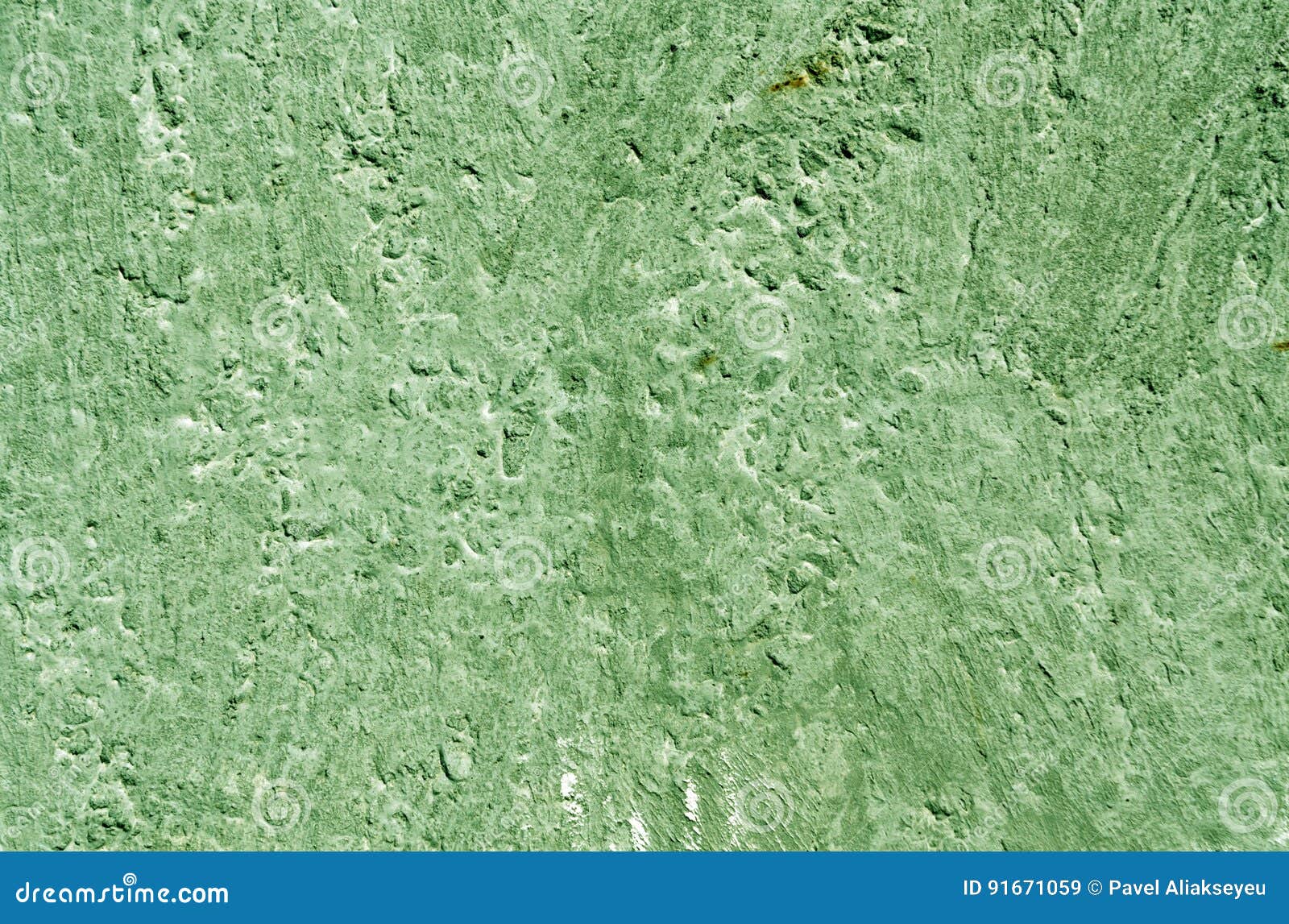 Green Color Weathered Cement Wall Pattern. Stock Image - Image of house