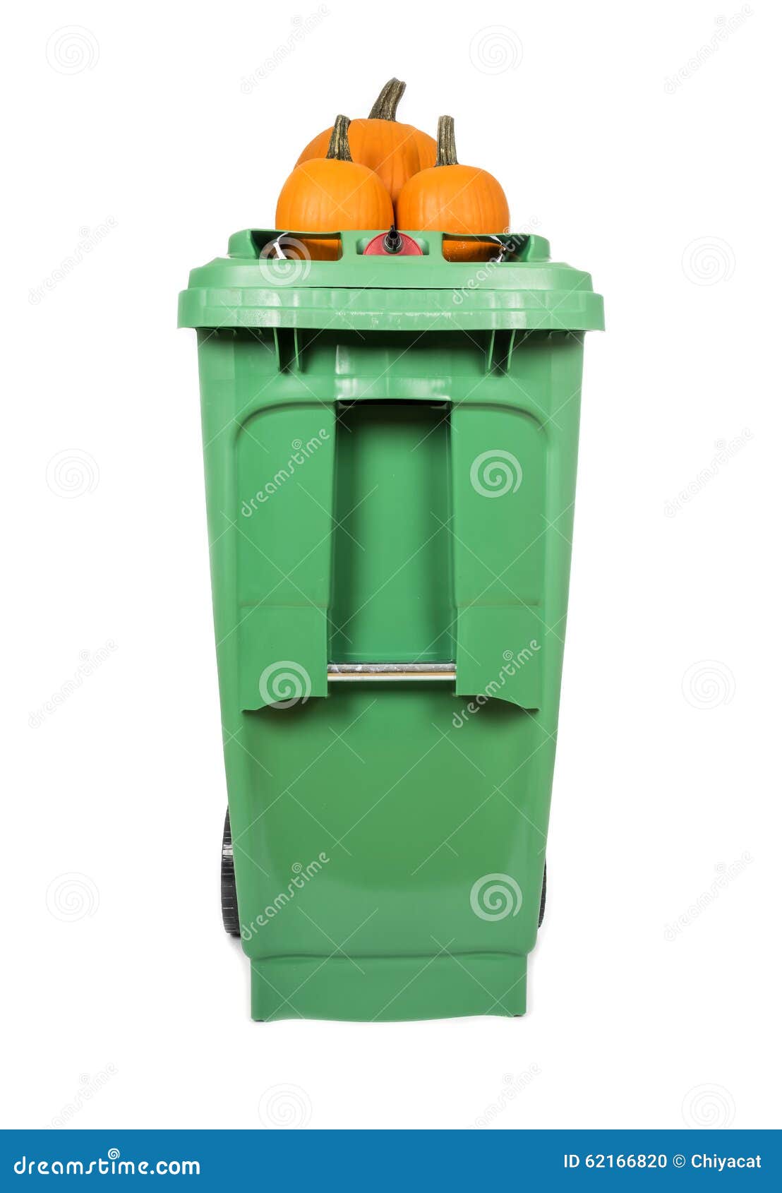 Green Compost and Recycle Bin Isolated on White 8 Stock Photo Image