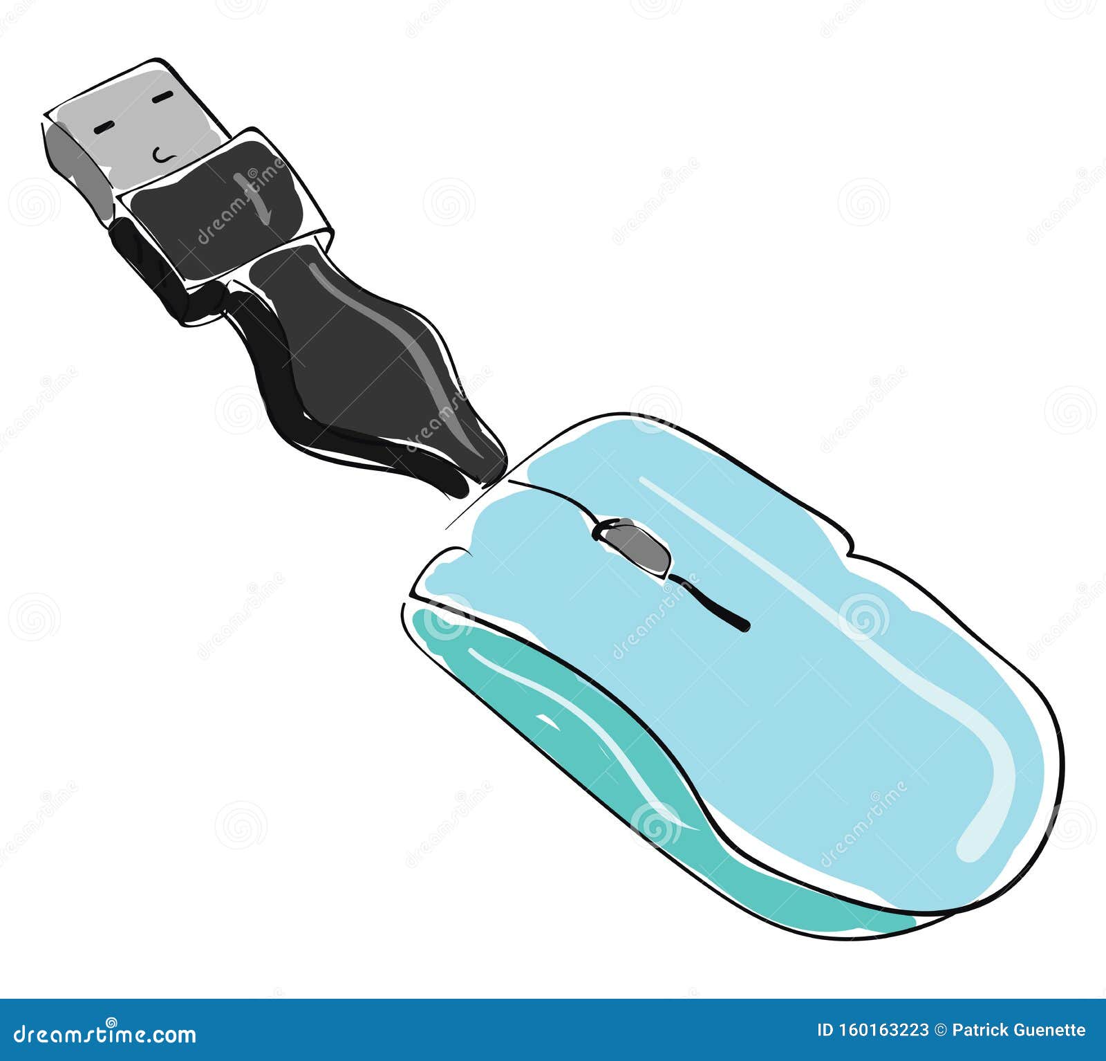 Green Computer Mouse, Vector or Color Illustration Stock Vector Illustration of device, green