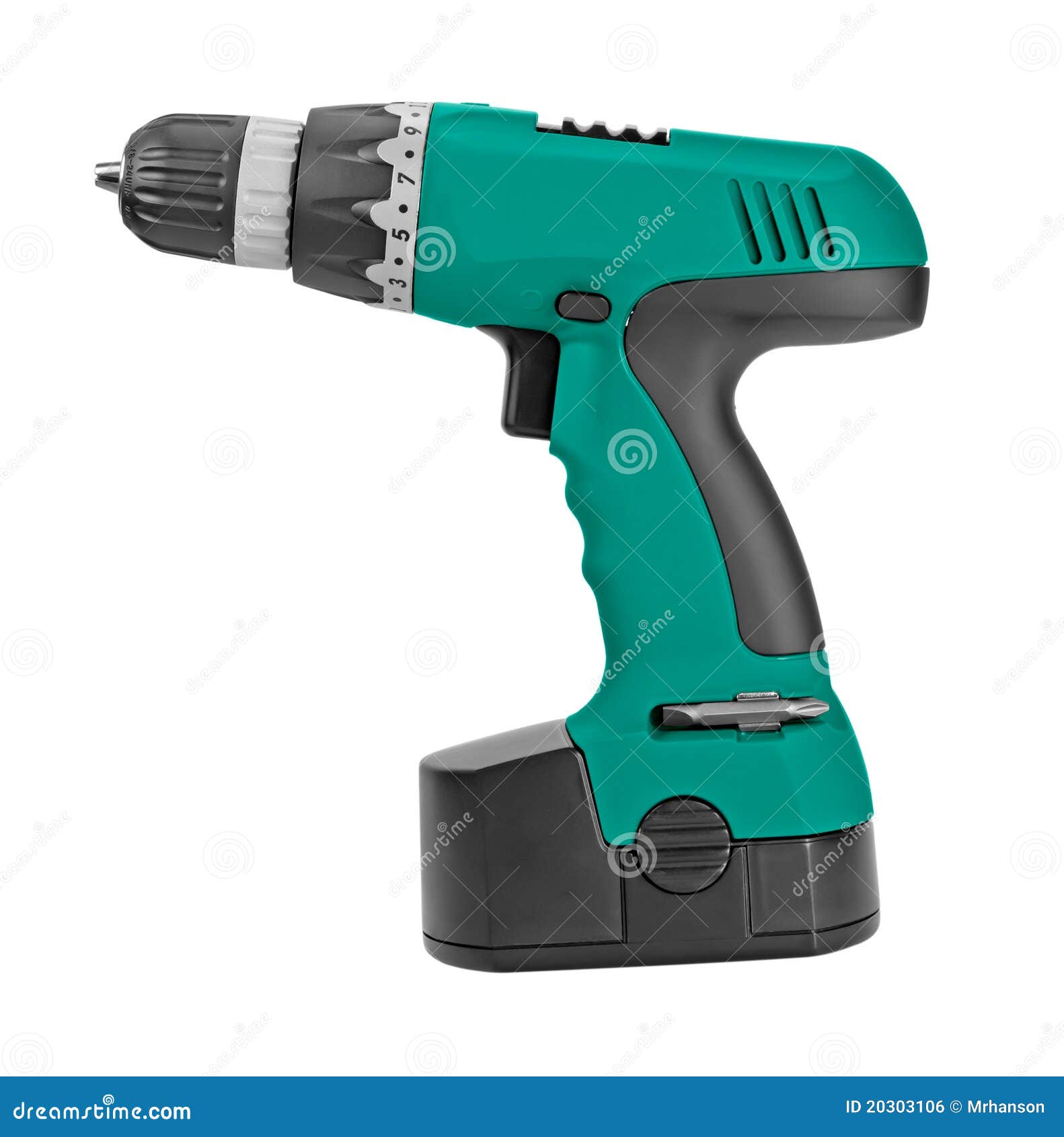 Green Cordless Drill. stock photo. Image of driver, instrument 20303106