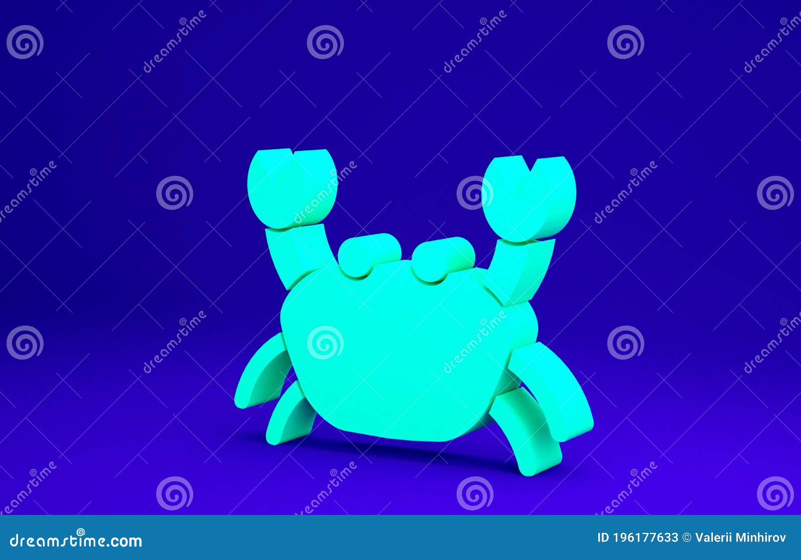 Green Mud Crab Cartoon Vector 82210395