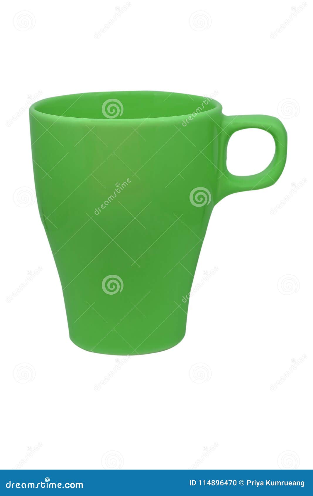 Green Cup Isolated on a White Background. Stock Photo Image of breakfast, color 114896470