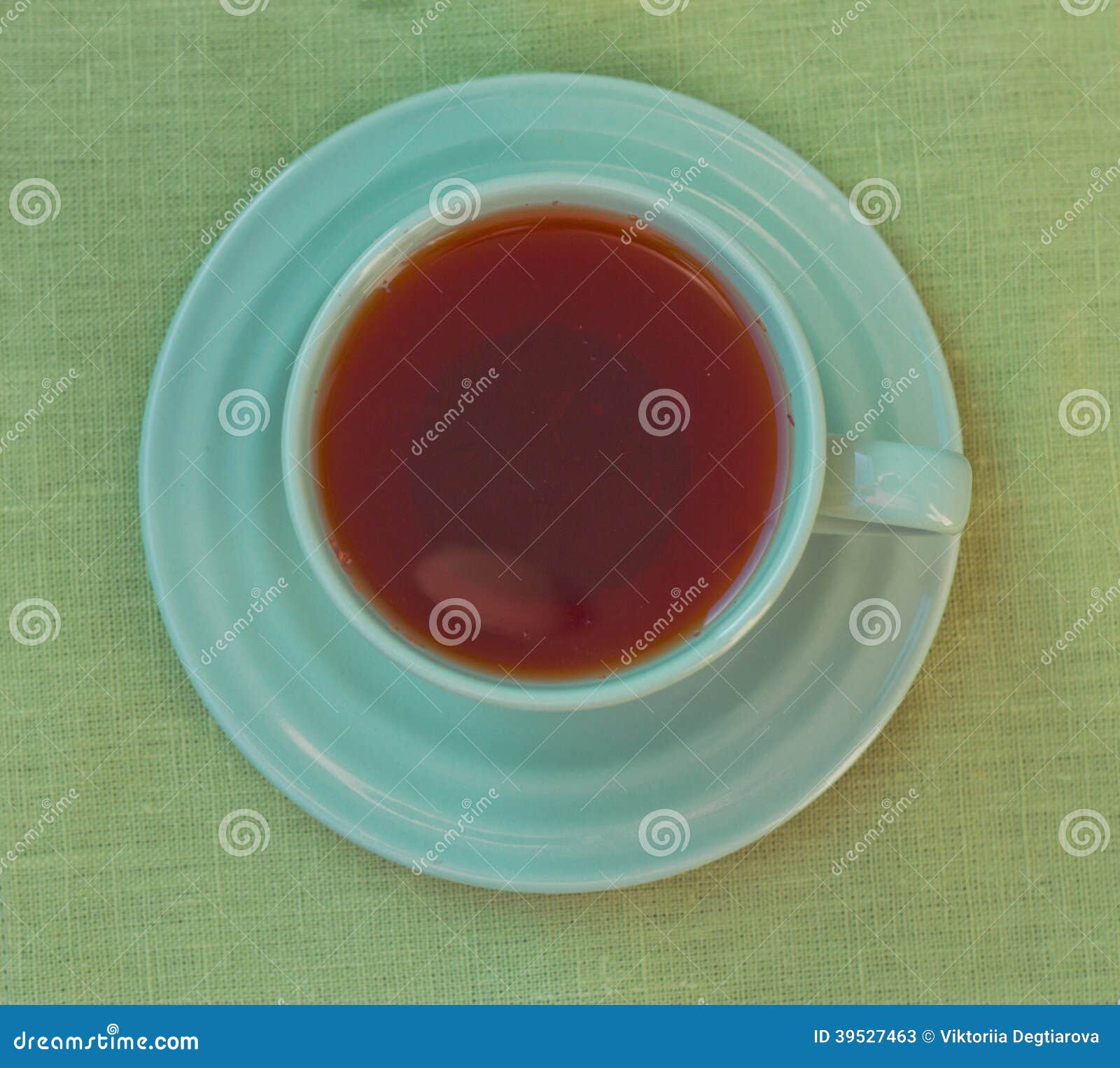 Green Cup of Tea. View from Above Stock Image Image of heat