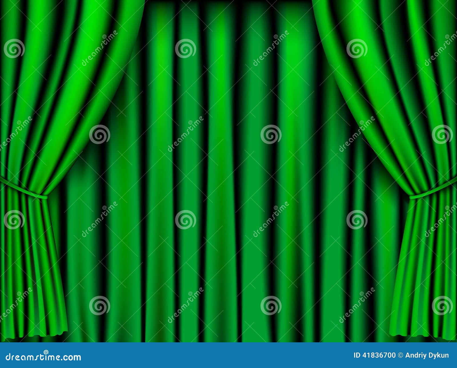 Green curtain stock vector. Illustration of abstract 41836700