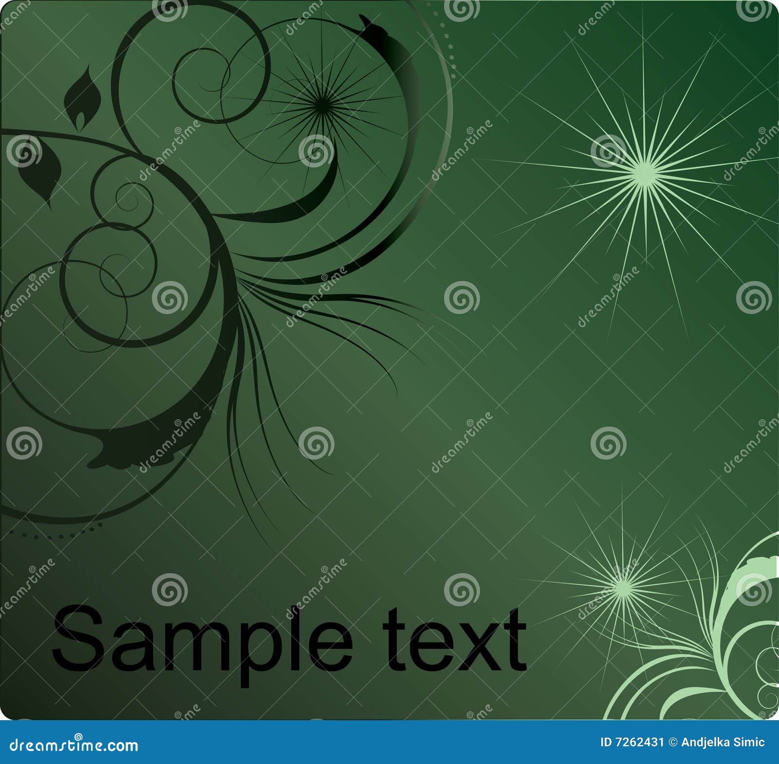 Green decorative ornament stock vector. Illustration of accent 7262431