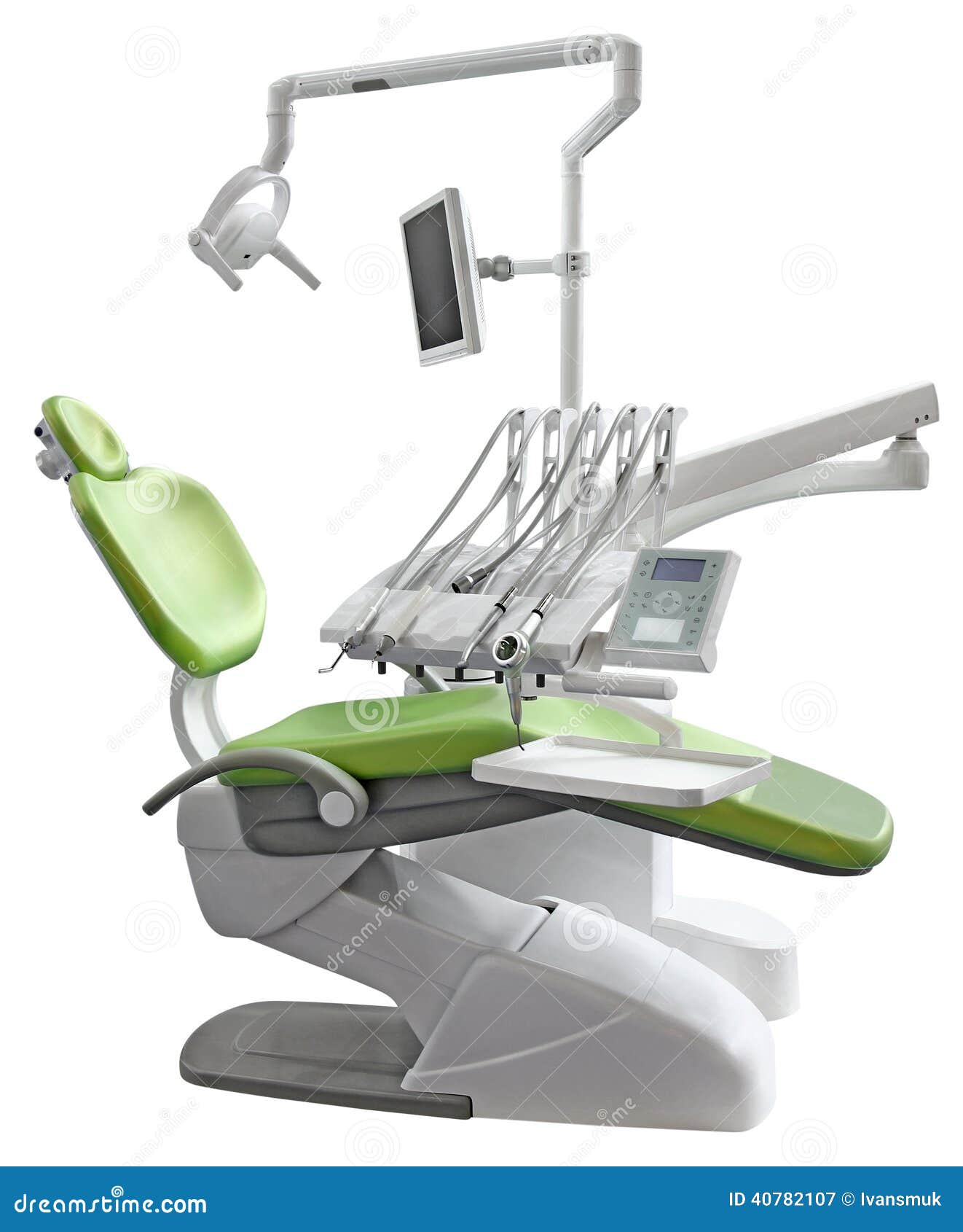 Green Dental Chair stock image. Image of instrument, chair 40782107
