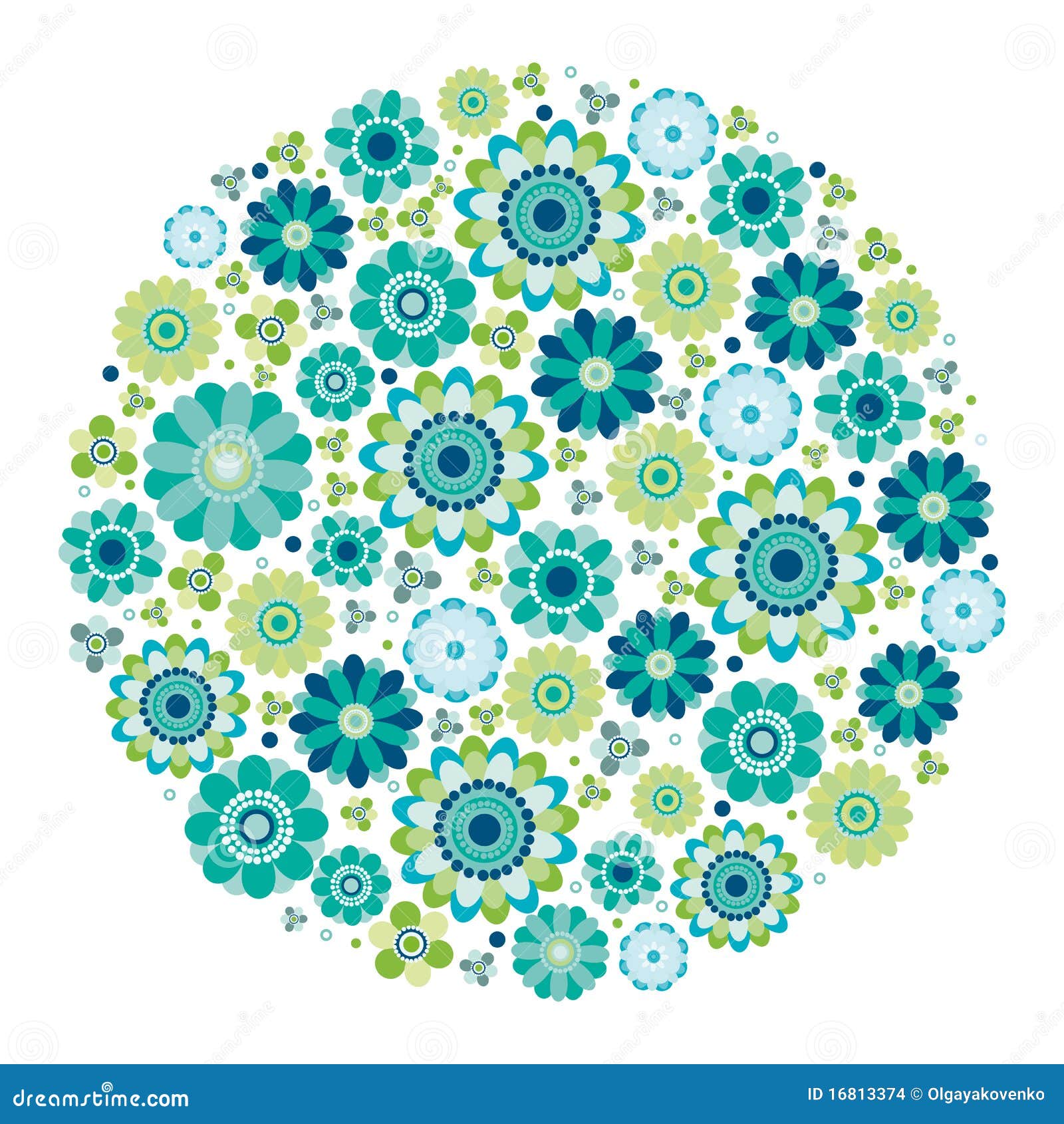 Green Design Flower Circle. Stock Images Image 16813374