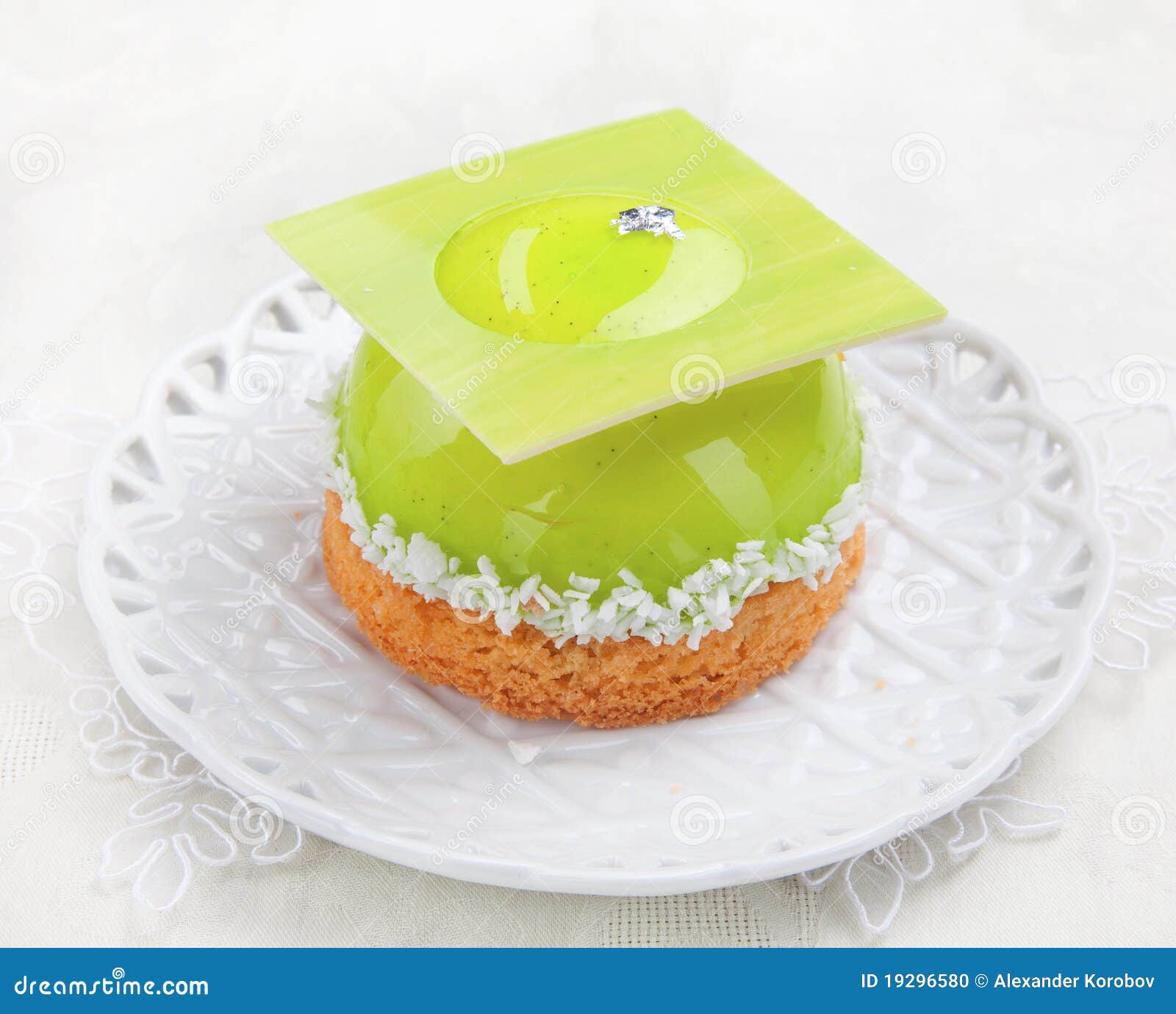 Green dessert stock photo. Image of utensil, pudding 19296580