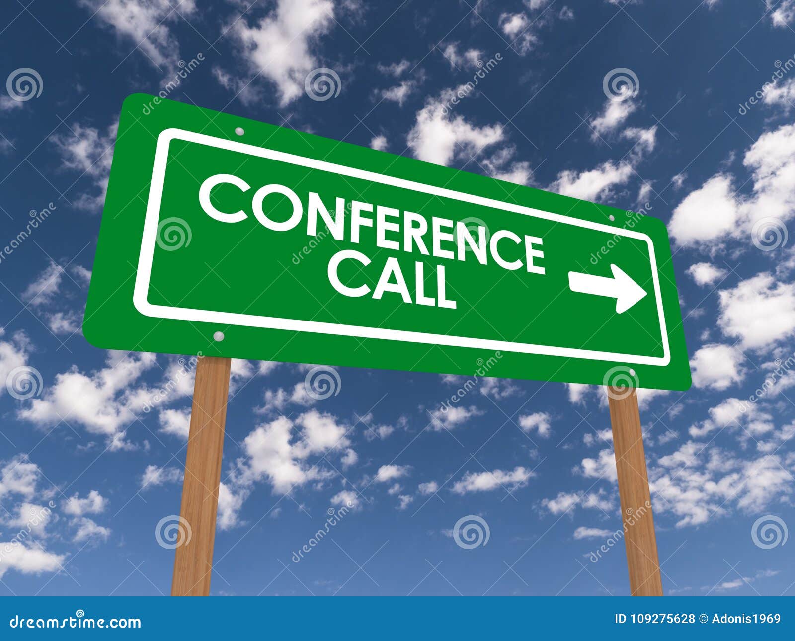 Conference call sign stock illustration. Illustration of clouds - 109275628