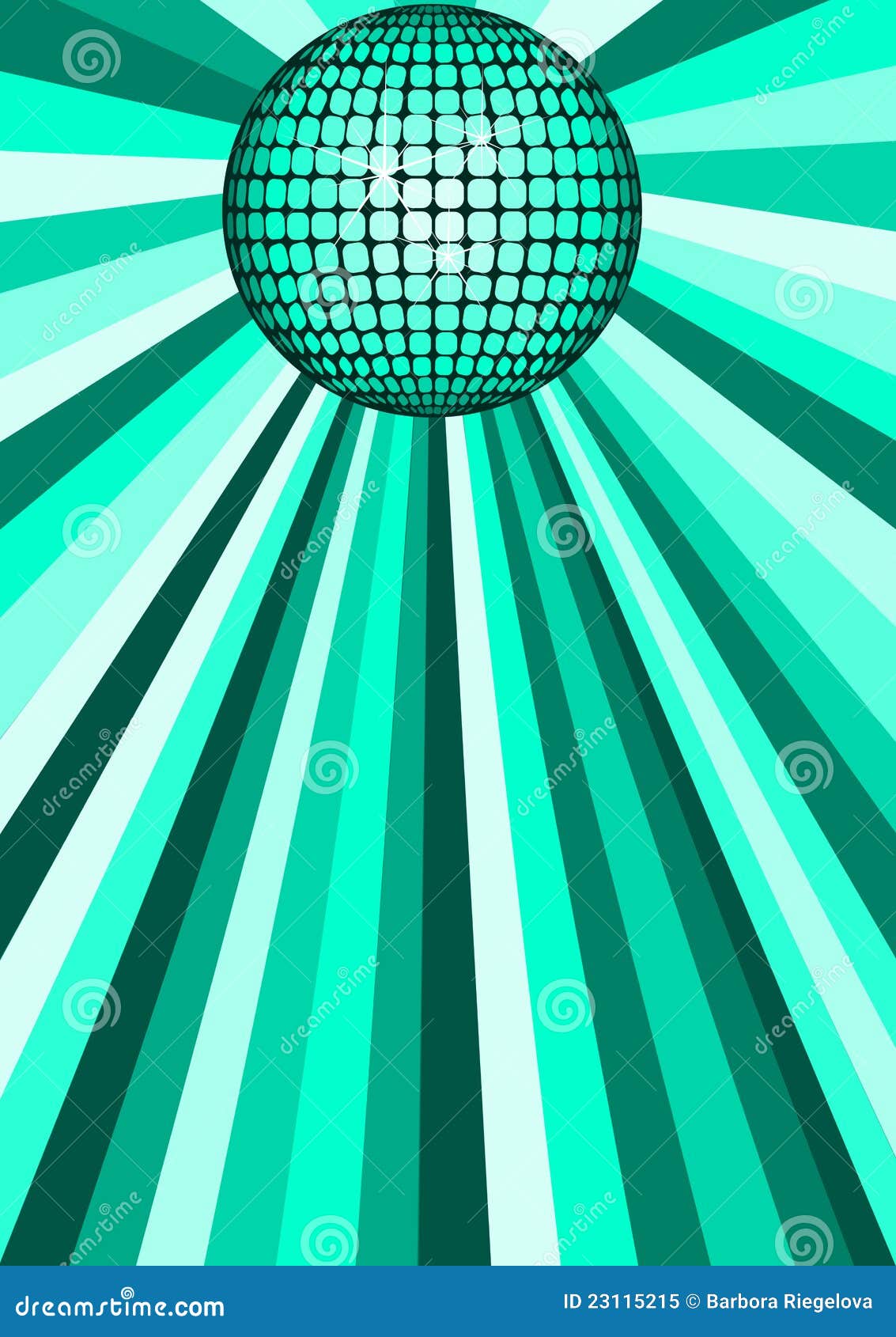 Green disco ball stock vector. Illustration of green 23115215