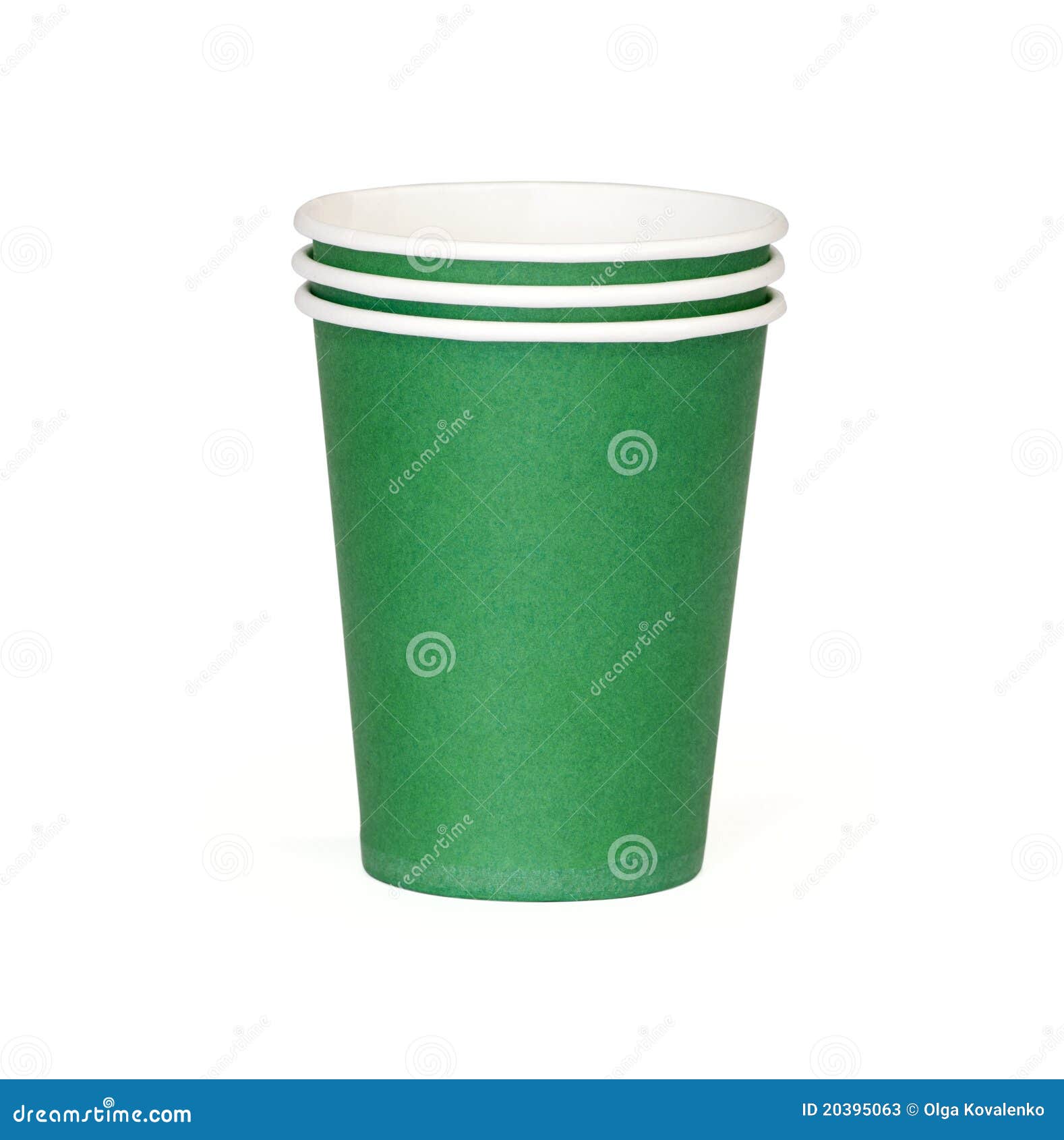 Green Disposable Cup Isolated Stock Image Image of blank, nobody