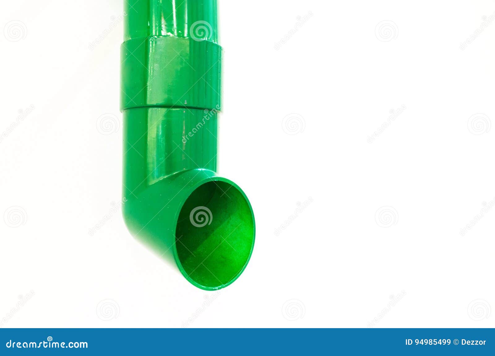 Green Downspouts in a Row on the Wall. Stock Image Image of element