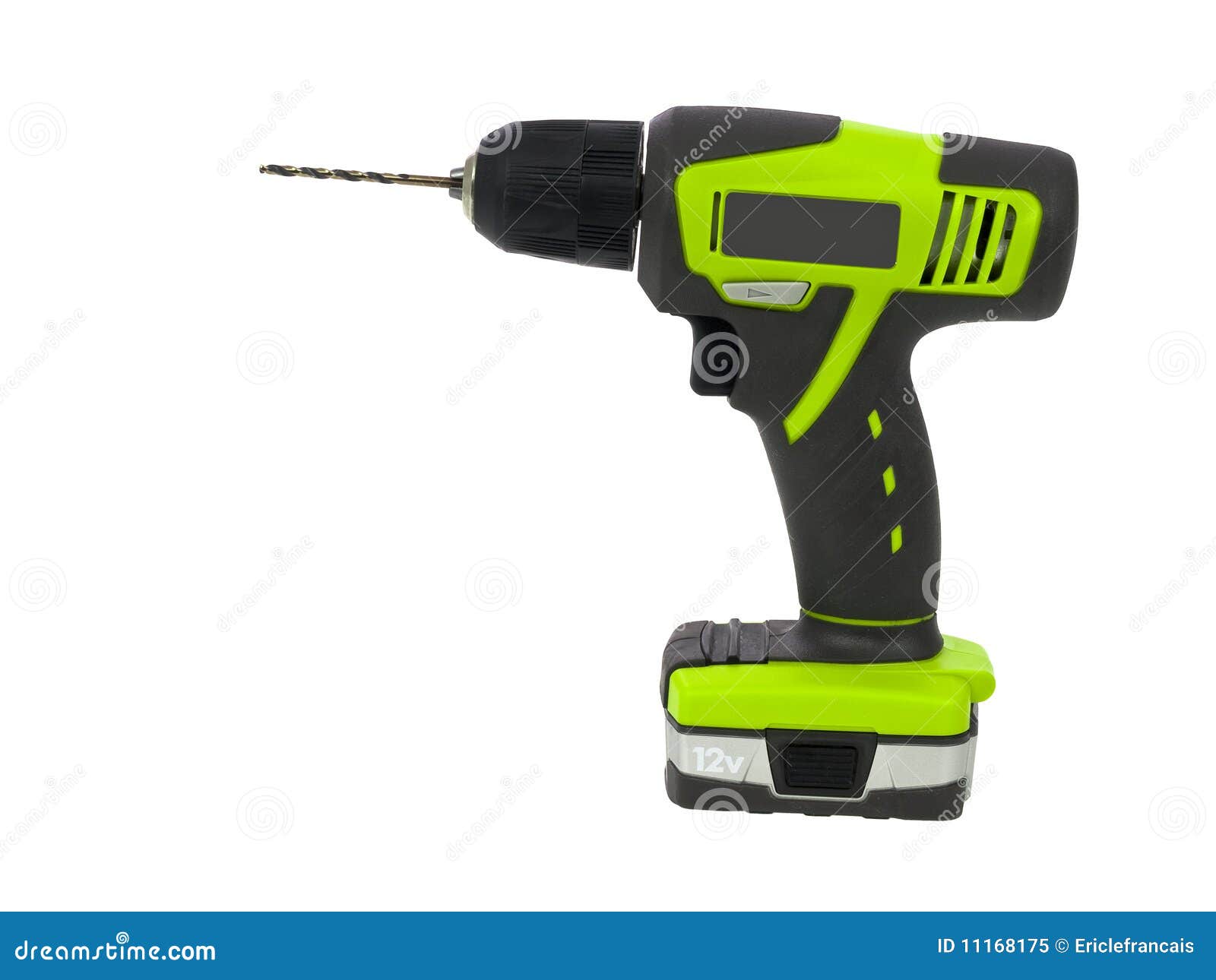 Green drill side view stock image. Image of manual, instrument 11168175