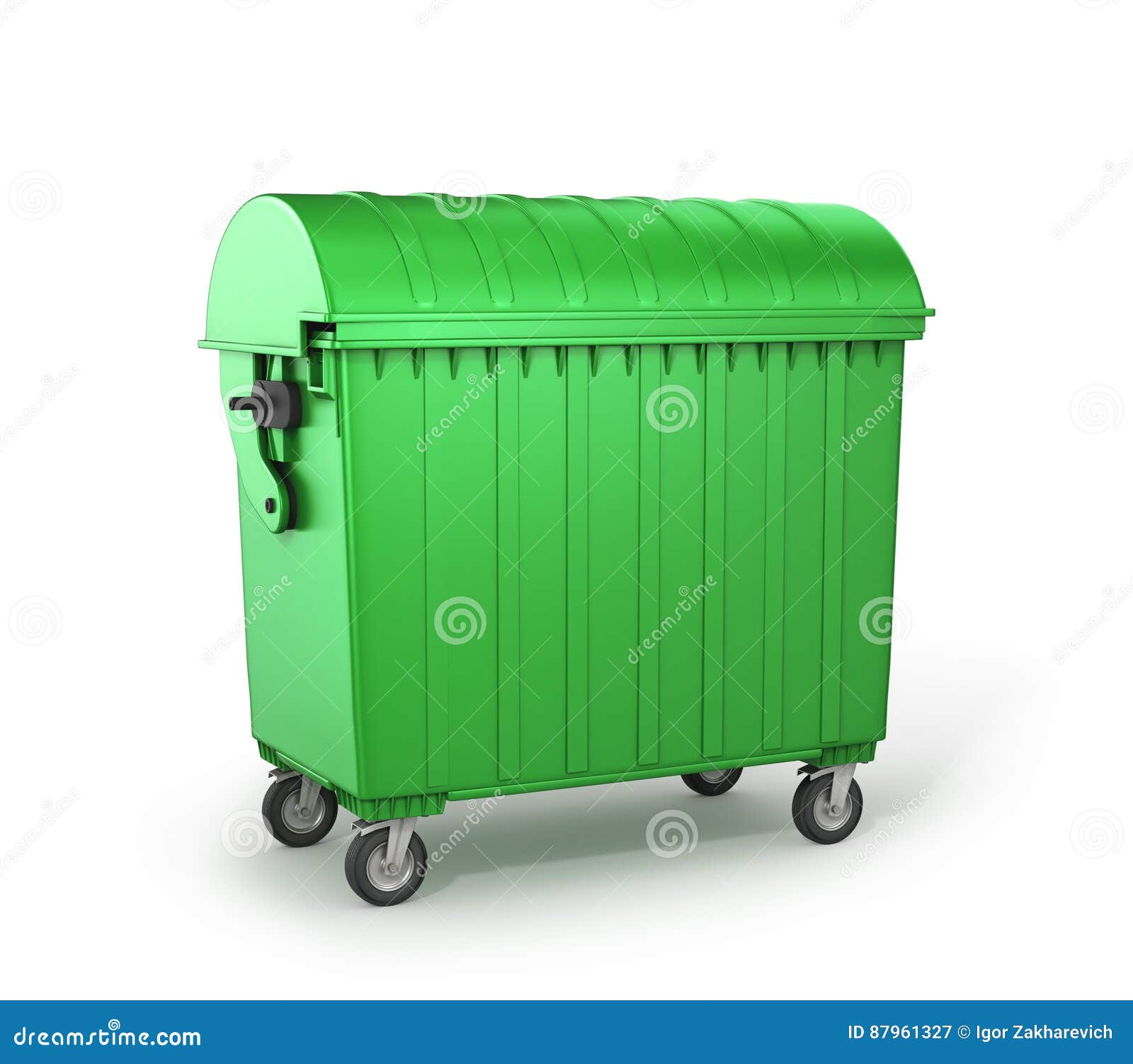 Green Dumpster. stock illustration. Illustration of trash 87961327