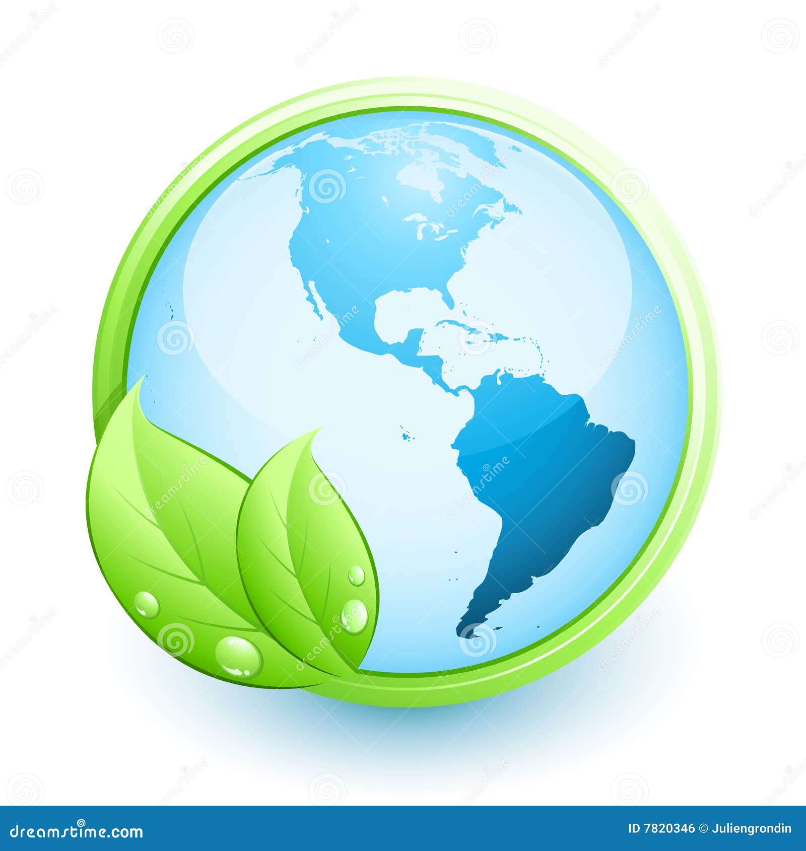 Green earth concept with leaves