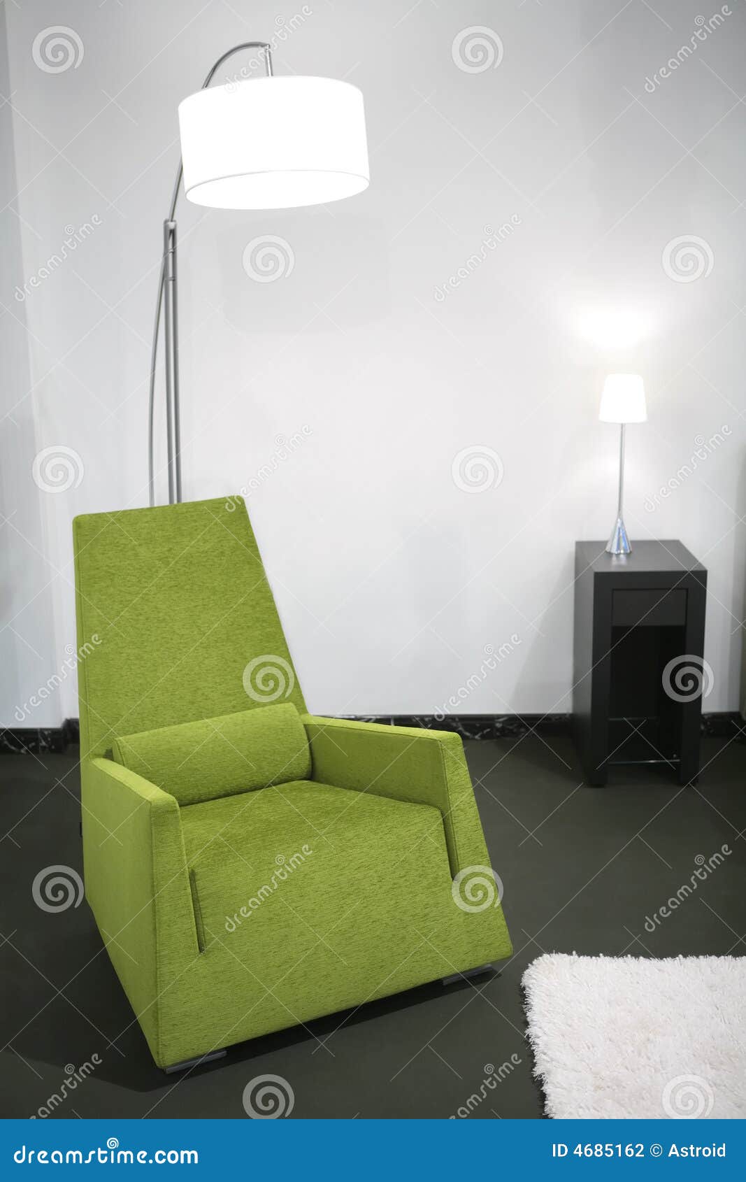 Green easychair stock photo. Image of modern, fashionable 4685162