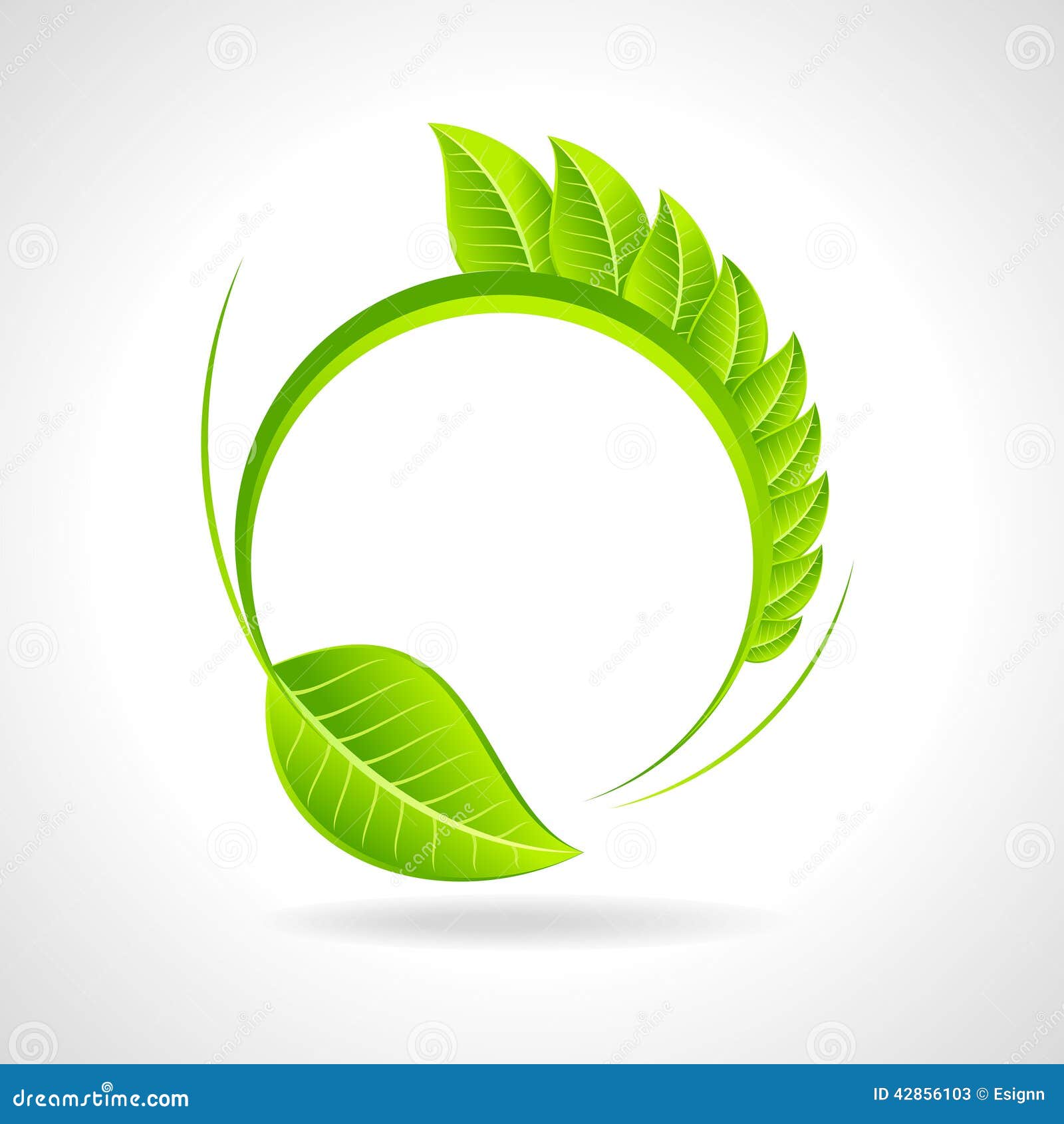 green eco friendly icon with leaf on circle