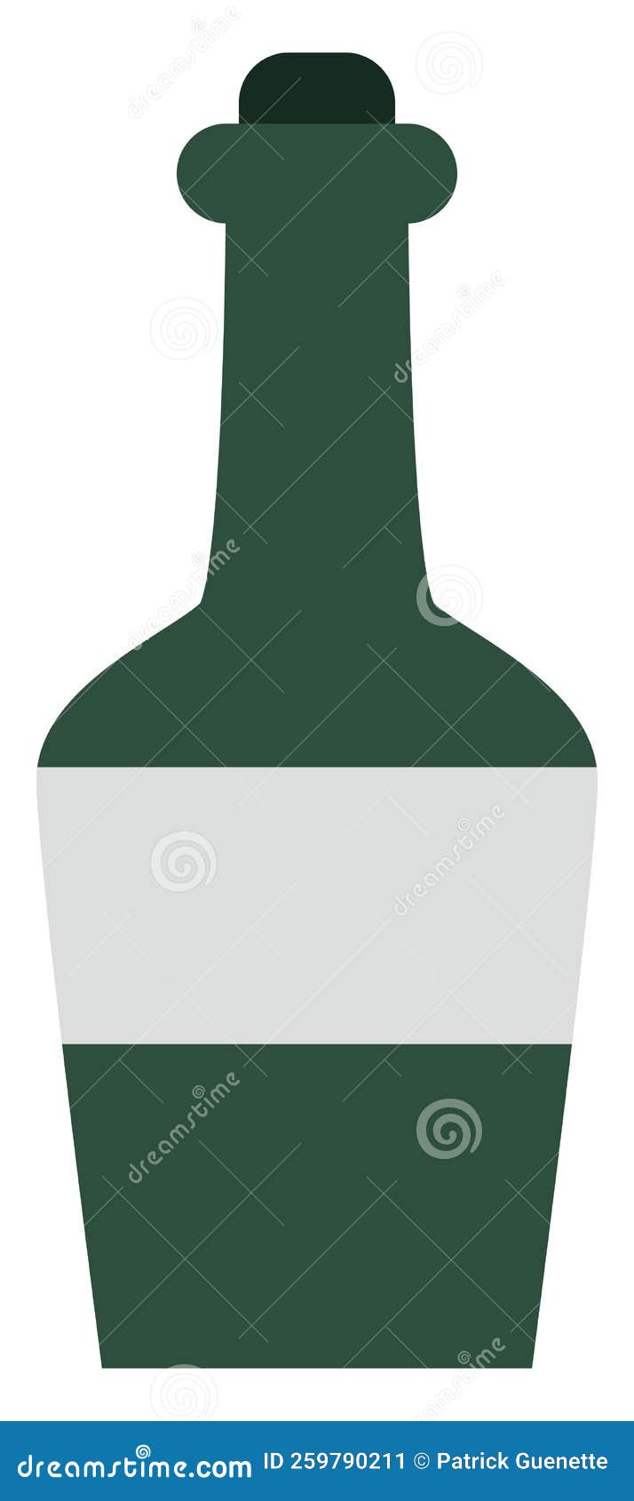 Green eggnog bottle, icon stock vector. Illustration of packaging
