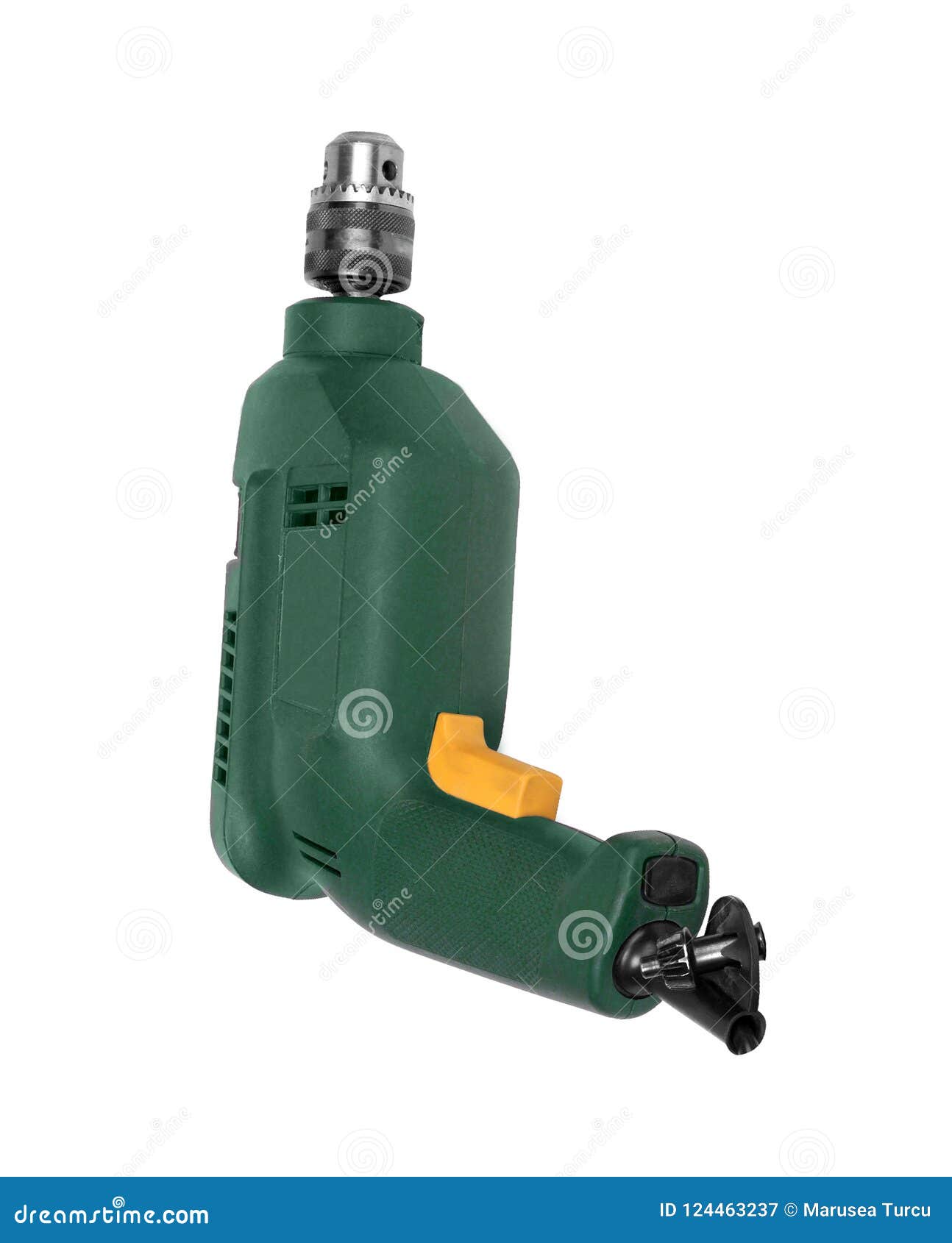 Green electric drill stock image. Image of construction 124463237