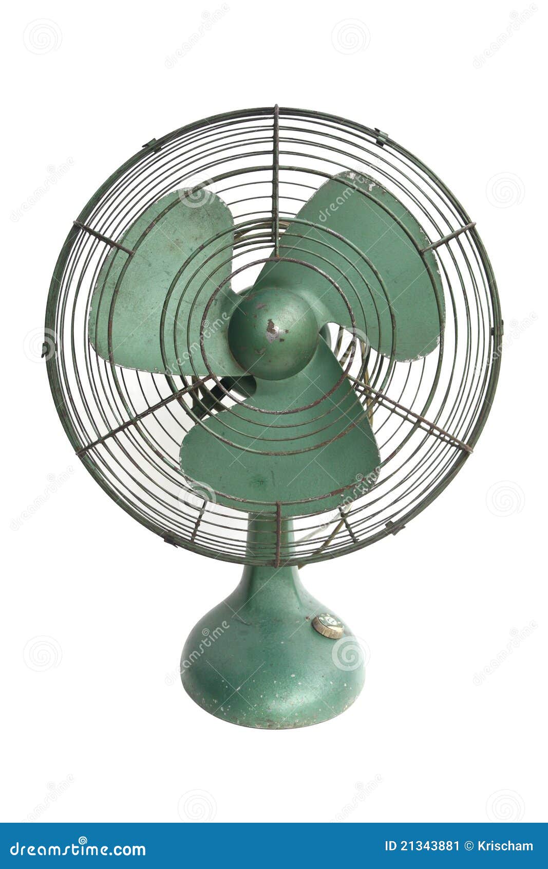Green electric fan stock image. Image of studio, cool 21343881