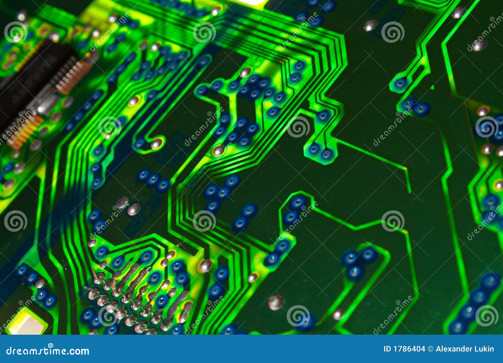 Green electronic board stock photo. Image of chip, progress 1786404