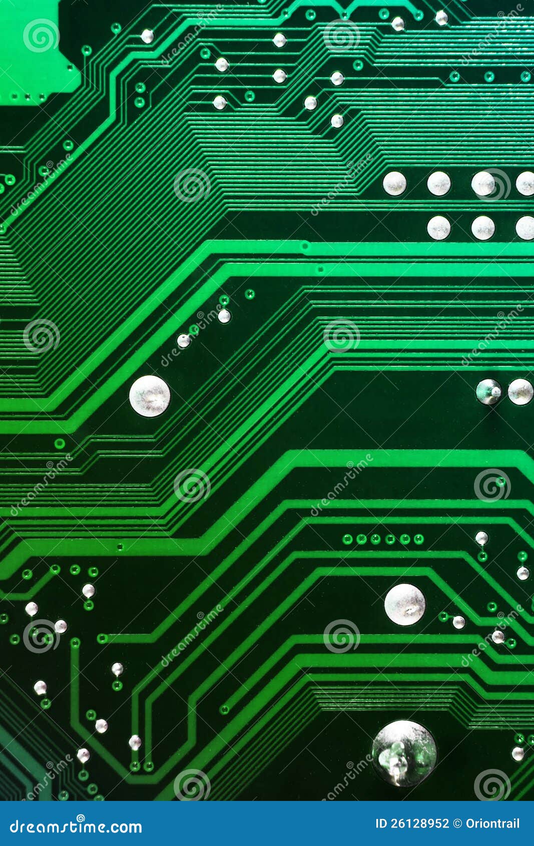 Green Electronic Circuit Board Stock Illustration Image 26128952