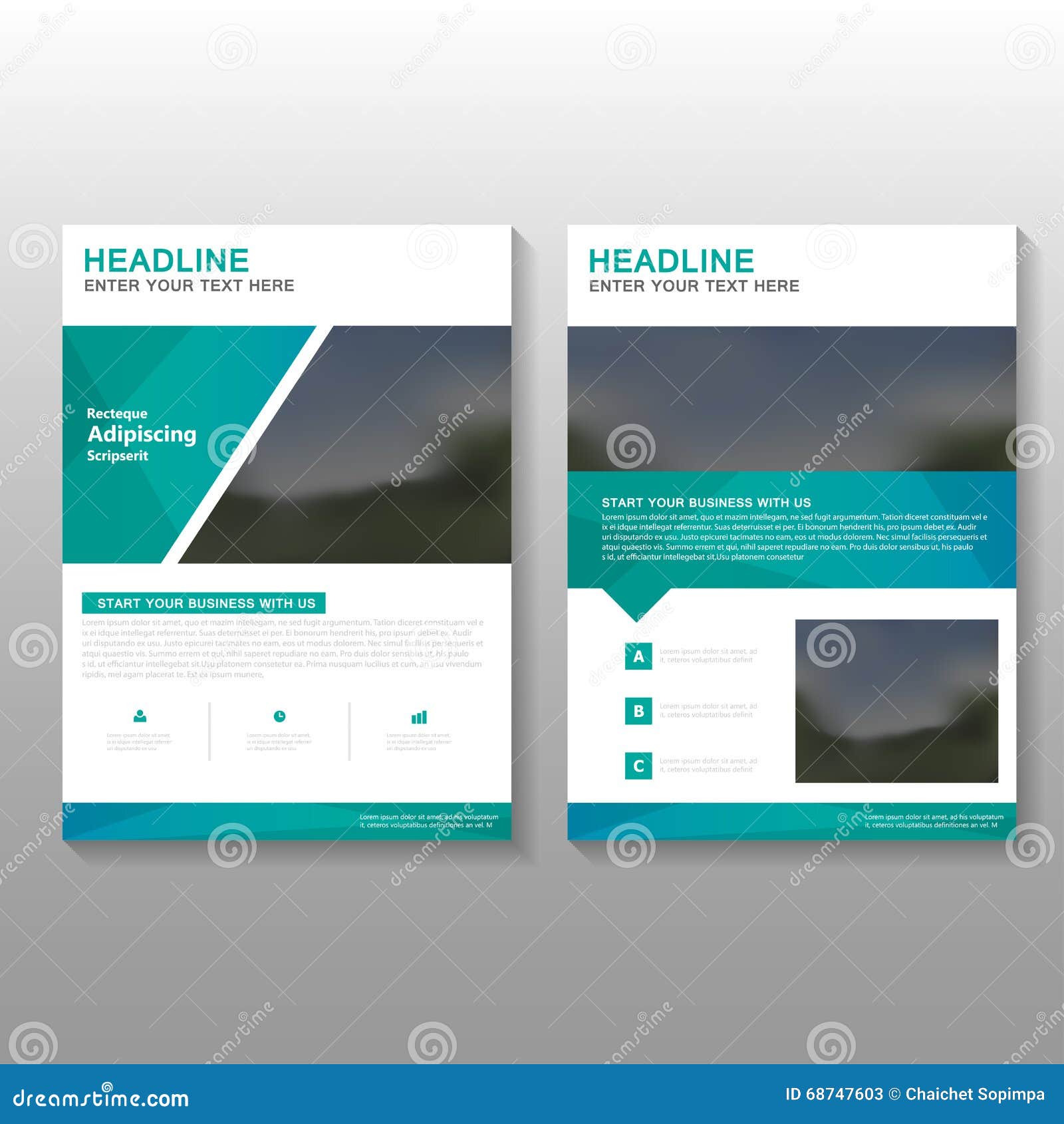 Green Elegance Vector Leaflet Brochure Flyer Business Green Elegance Vector Leaflet Brochure Flyer Business