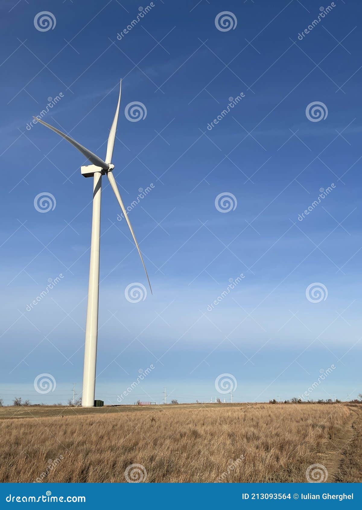 Wind turbines Oklahoma stock photo. Image of wind 213093564