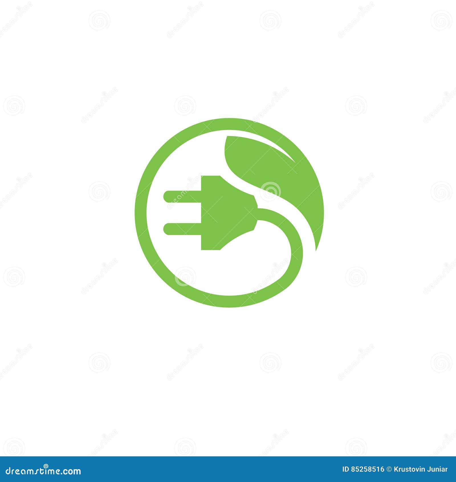 green energy electrical plug logo