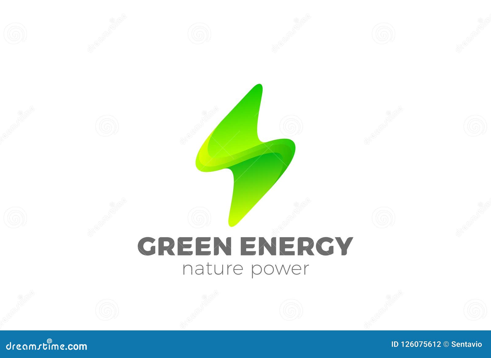 green energy flash logo . thunderbolt power