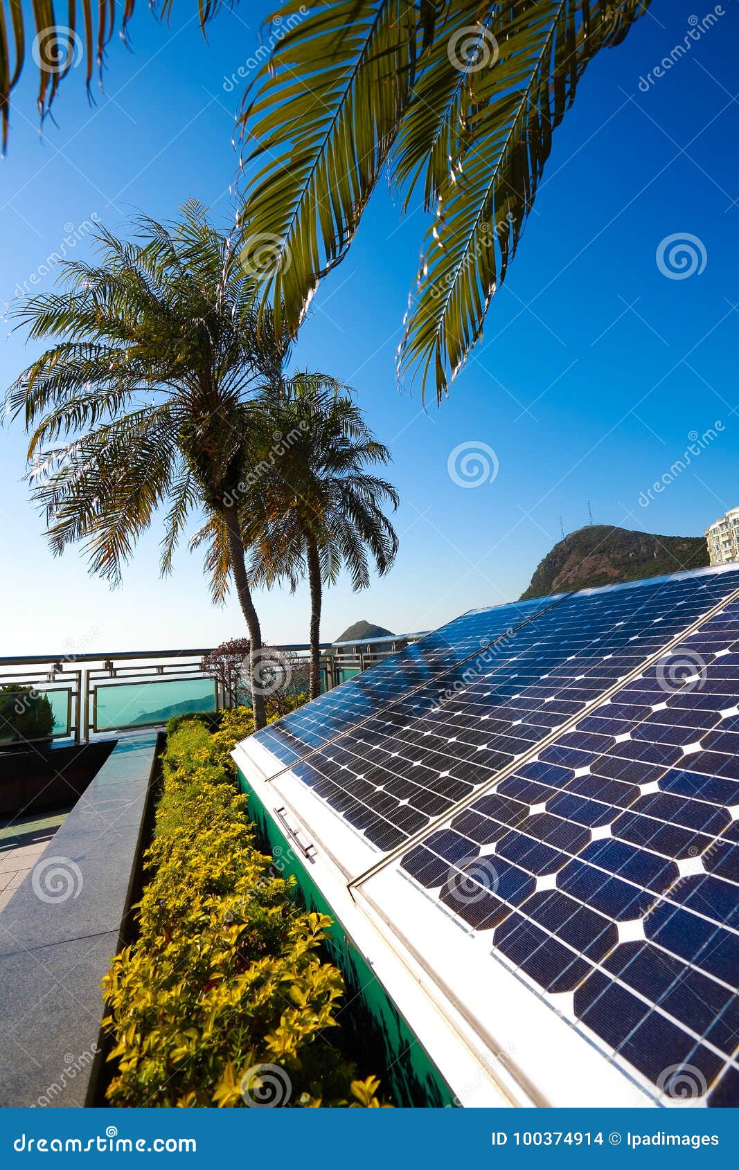 Solar Energy Power Generator for Sustainable Development Stock Photo