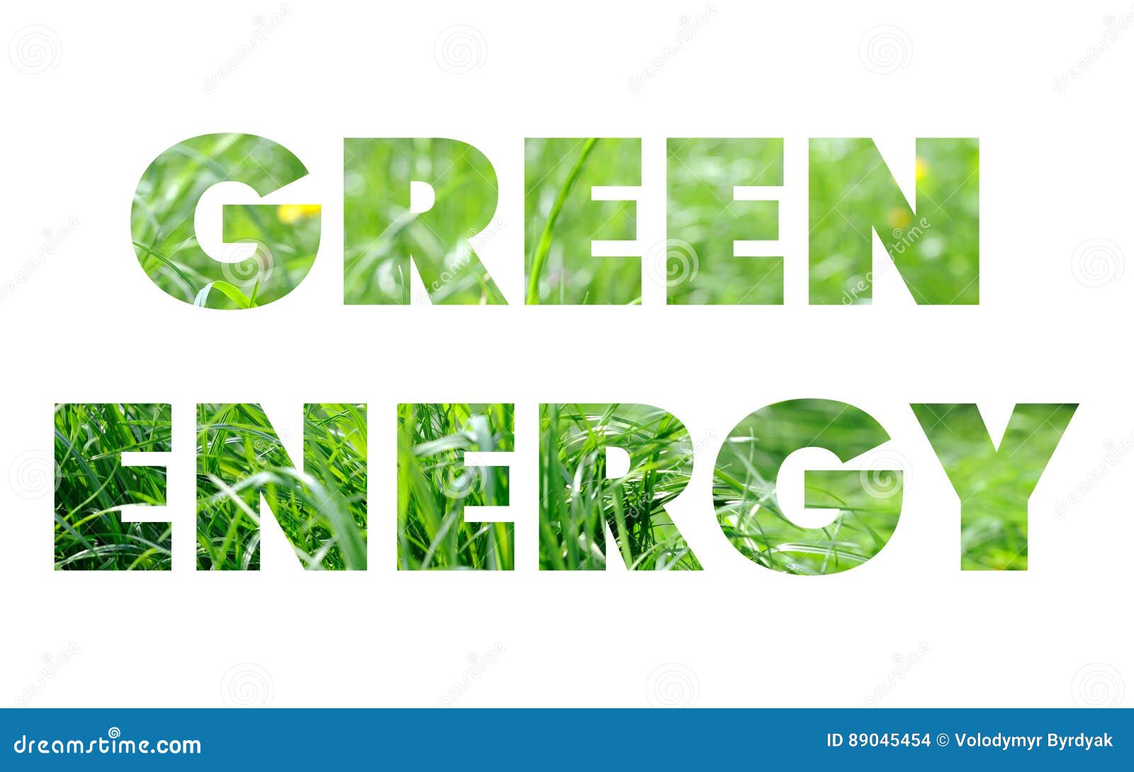 Green energy words concept stock illustration. Illustration of