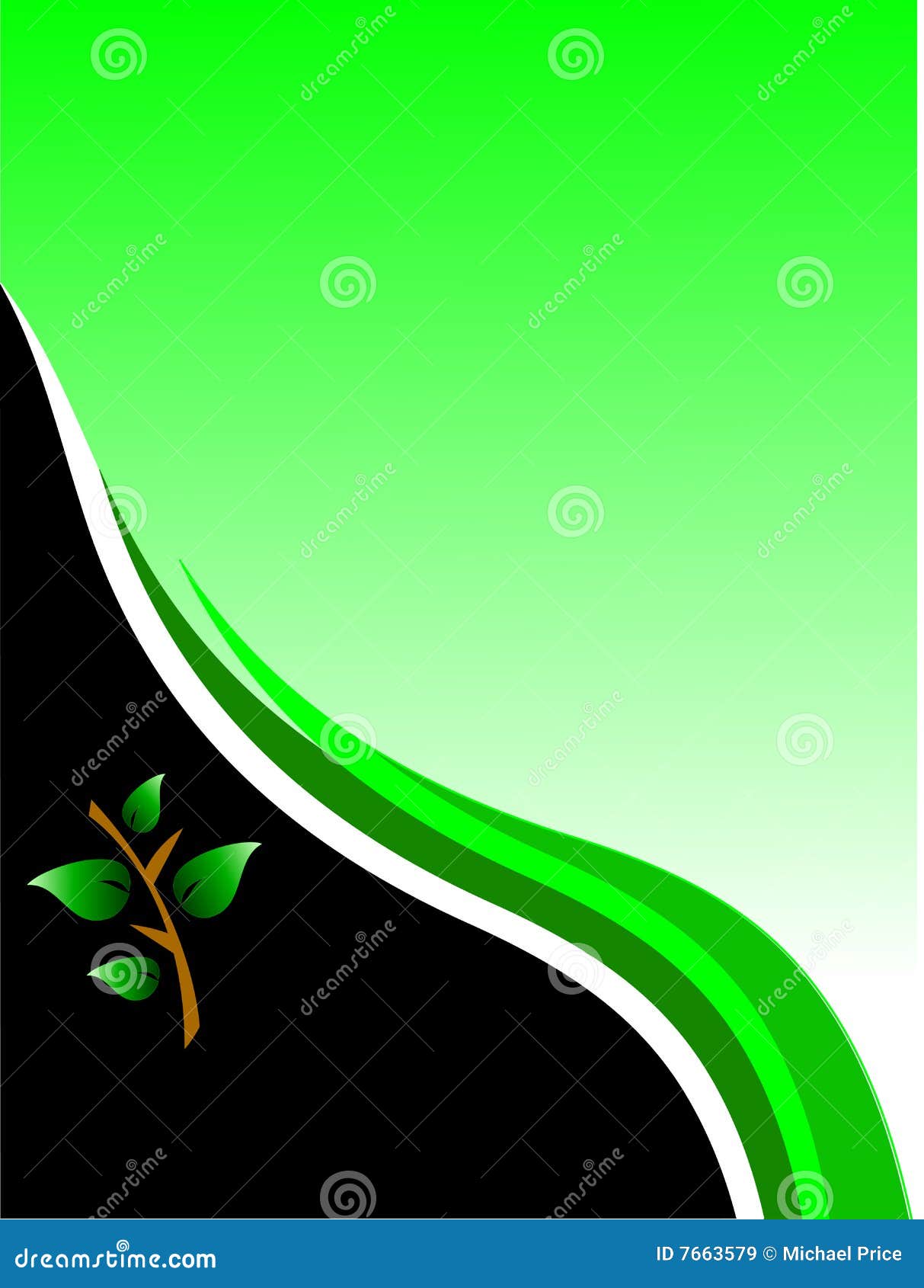 Green Environmental Business Card Stock Vector - Illustration: 7663579