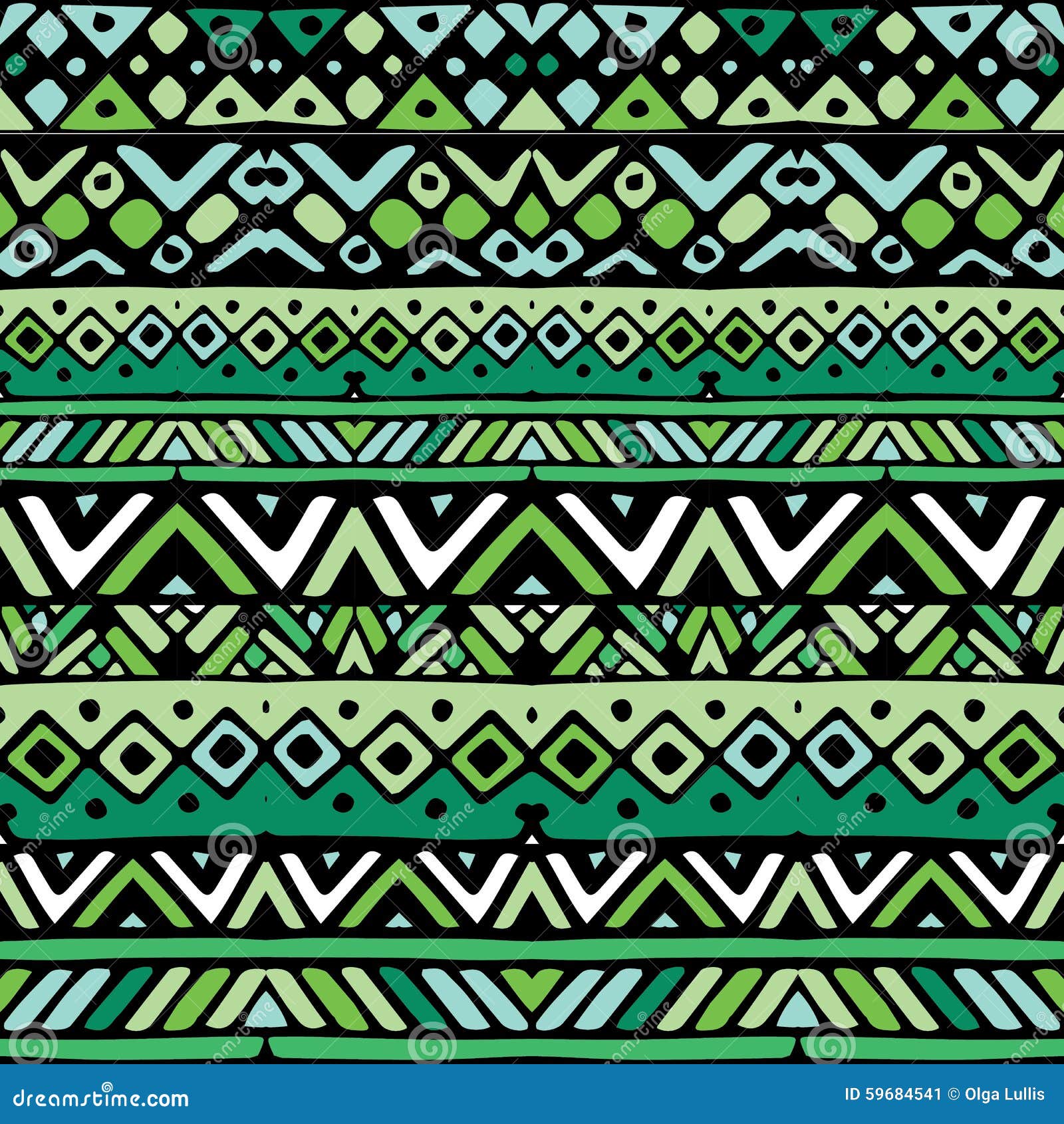 Green Tribal Patterns