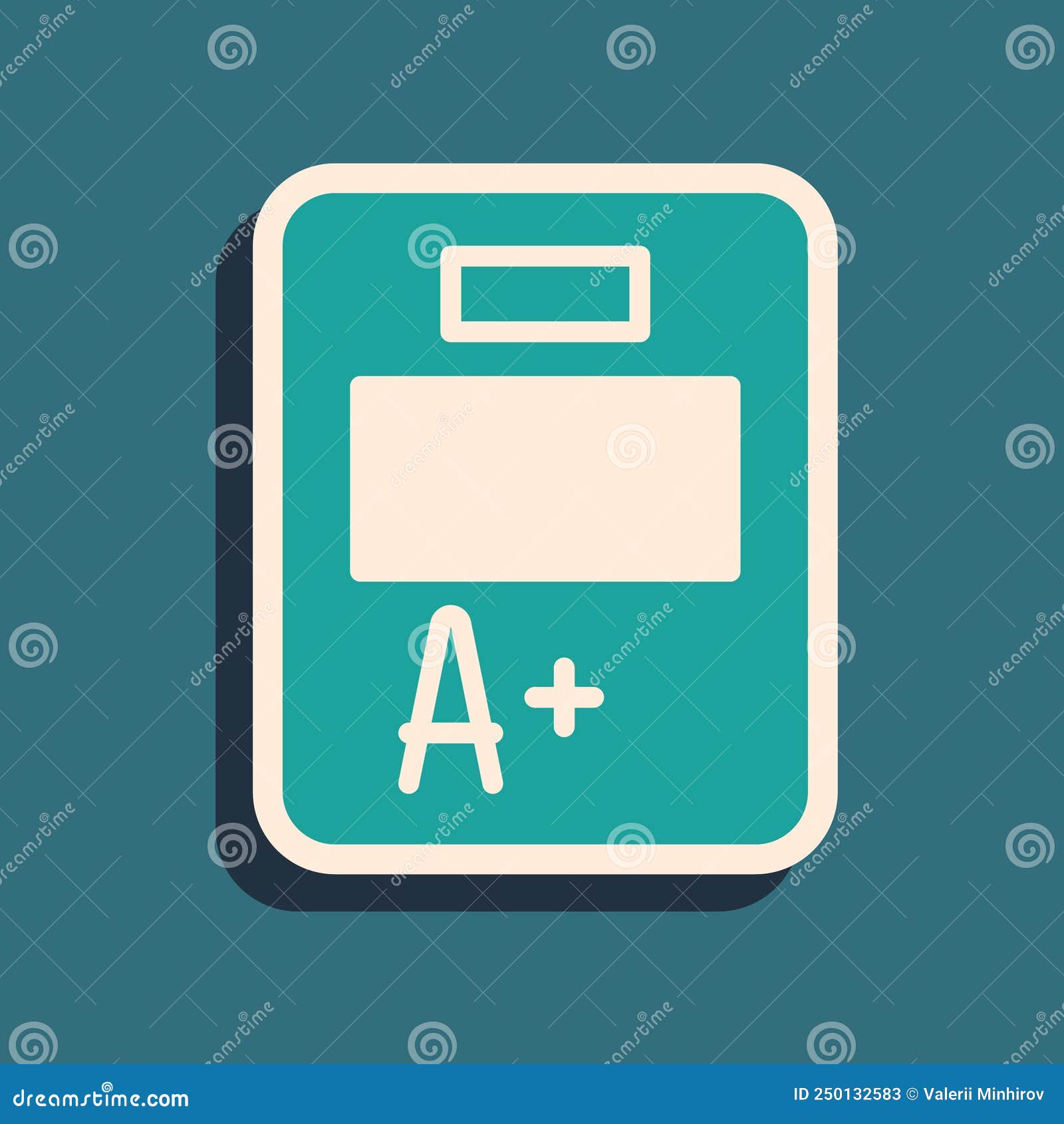 Survey green round flat isolated push button Vector Image