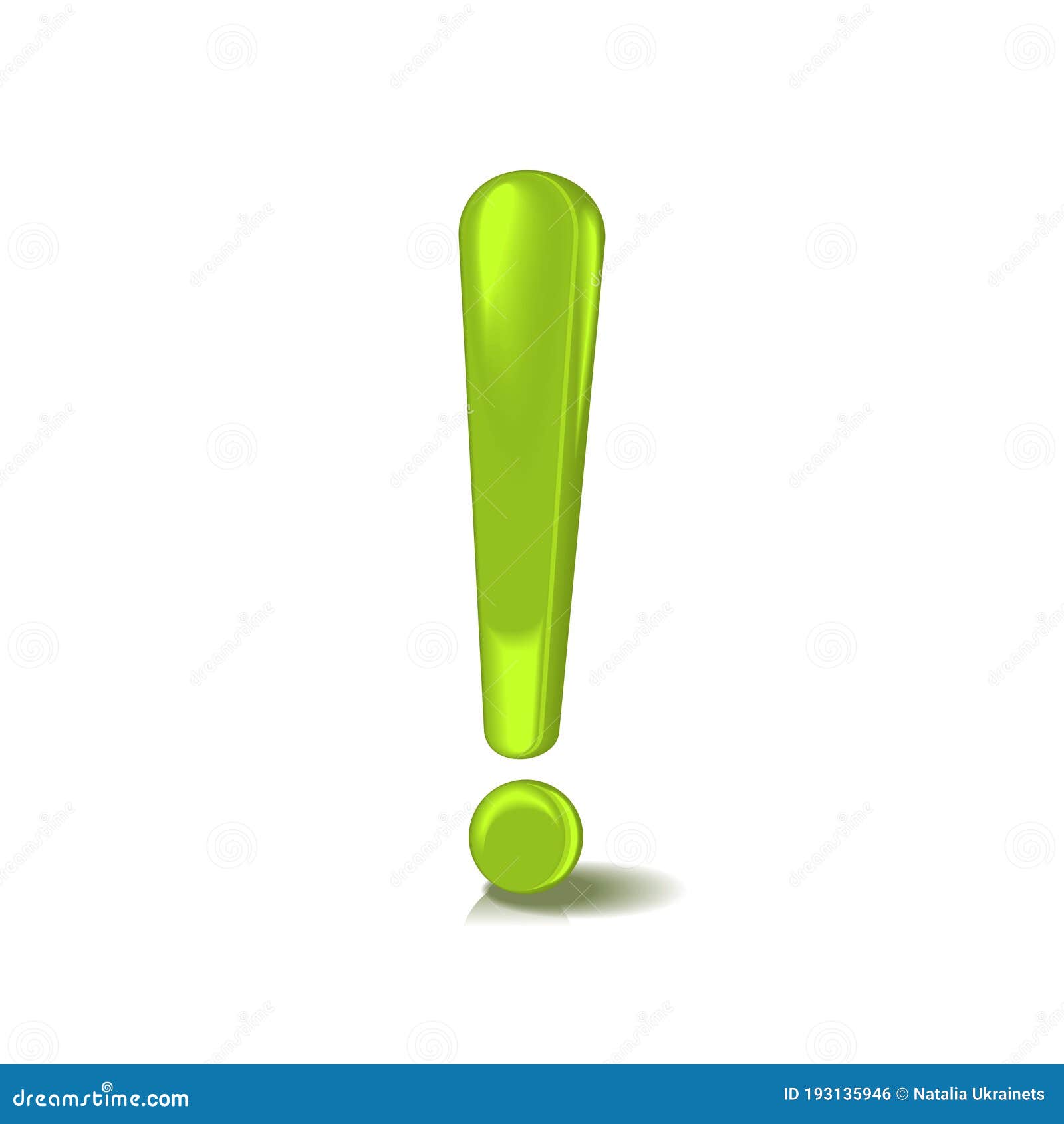 Green exclamation mark stock vector. Illustration of exclamation