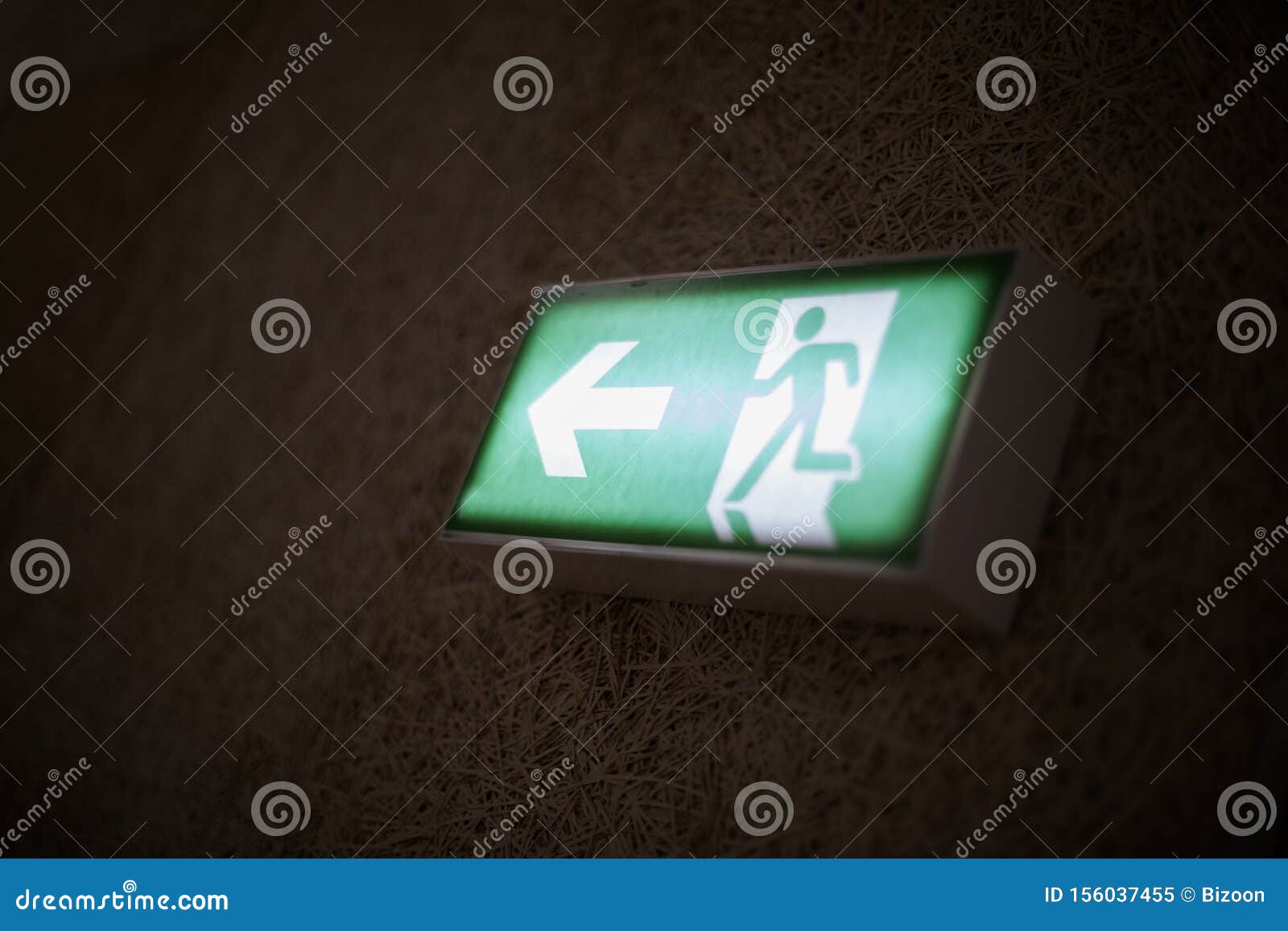 Green Exit Sign Above a Door Stock Image Image of guidance, emergency