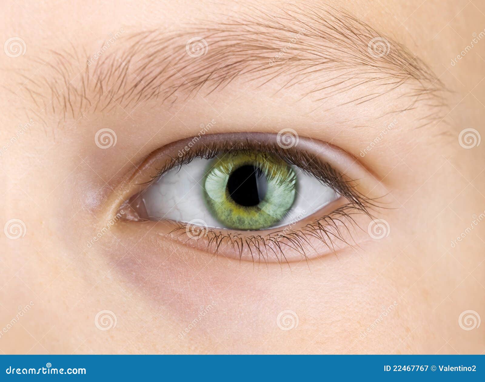 Green eye of child stock image. Image of human, look 22467767