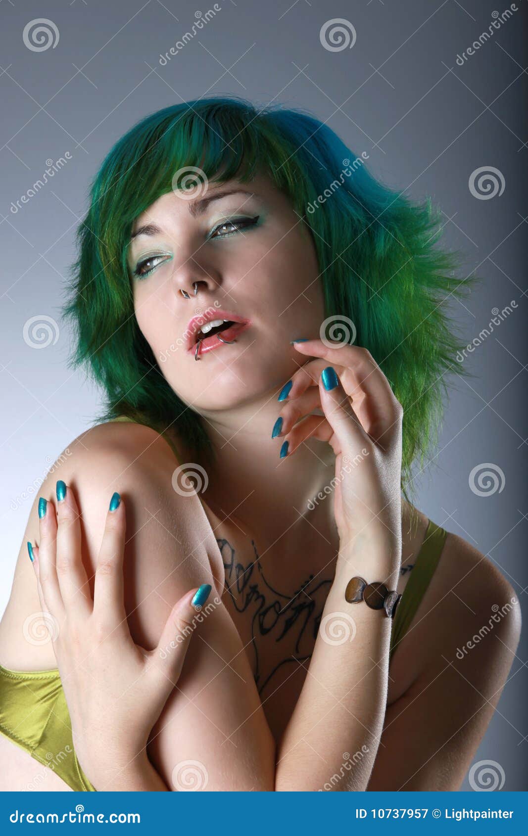 Green fashion stock image. Image of hand, cute, lady - 10737957