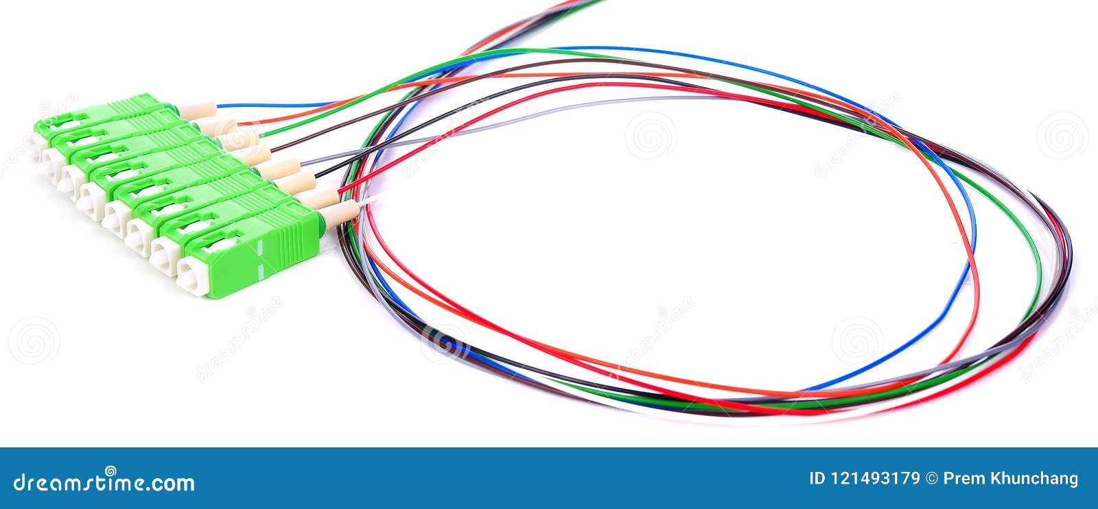 Green Fiber Optic Cable Piled In Front Of Residential Housing At Suburb