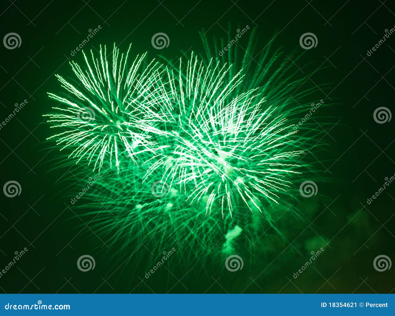 Green Fireworks Stock Photography 24236348