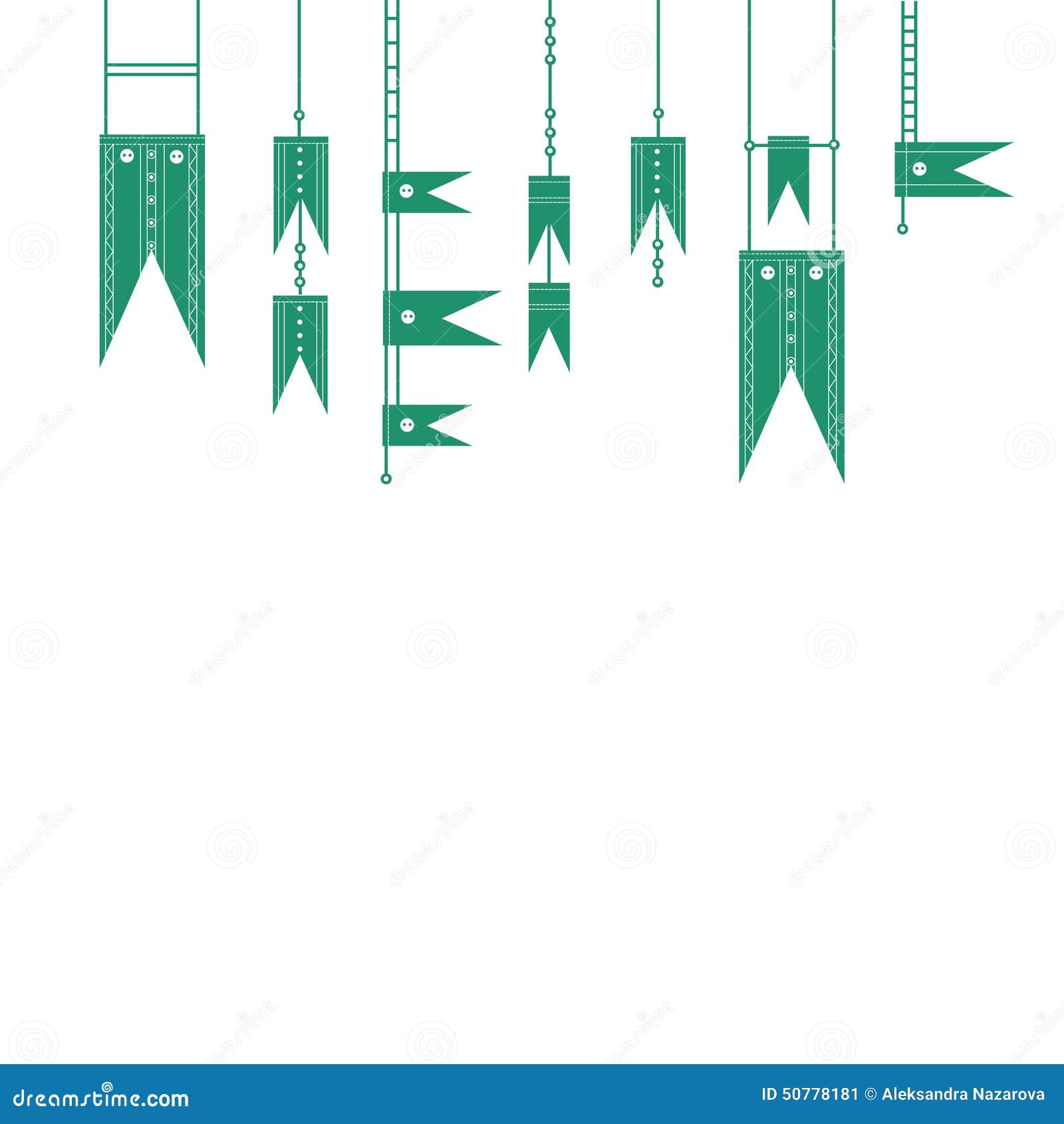 Green flag stock vector. Illustration of banner, summer 50778181