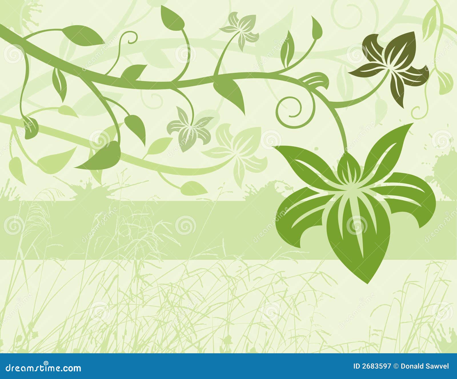 Green Floral Background stock vector. Illustration of floral - 2683597