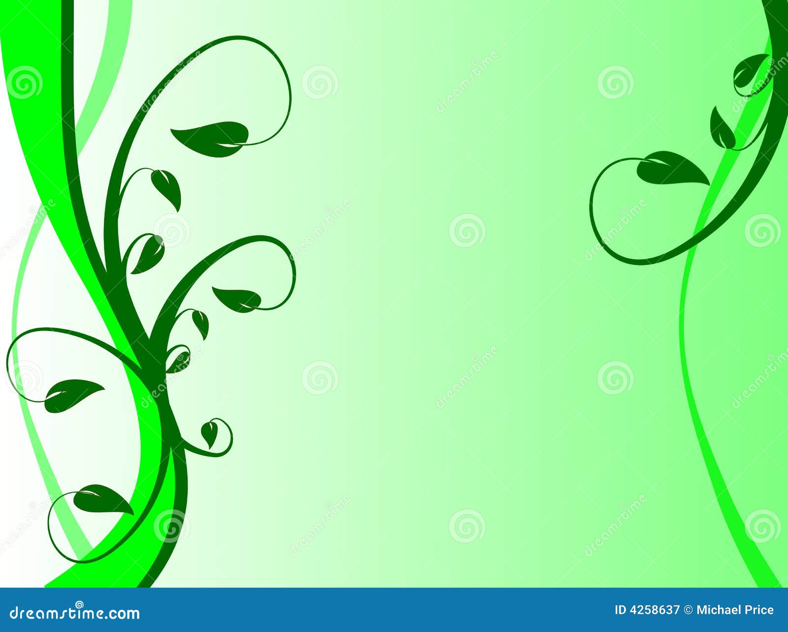 Green floral Background stock vector. Illustration of flower - 4258637