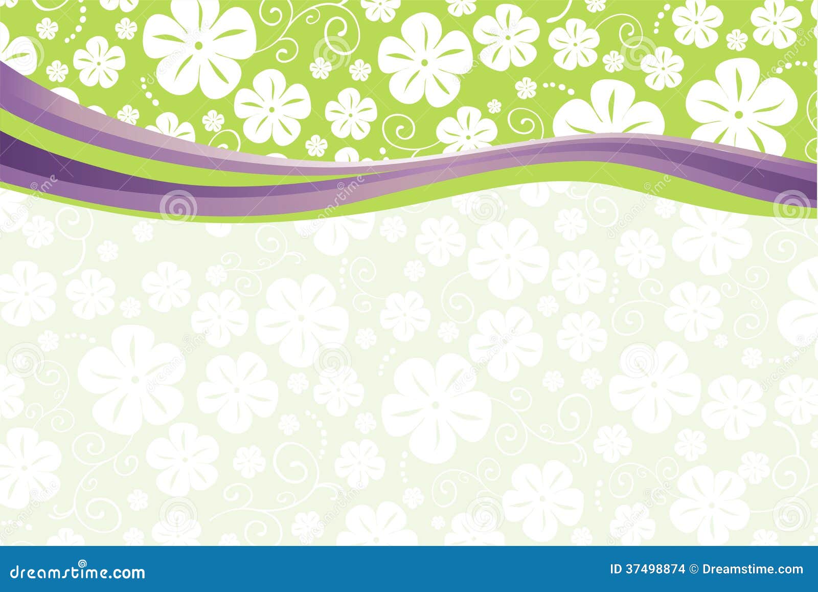GREEN floral card stock vector. Illustration of creative 37498874