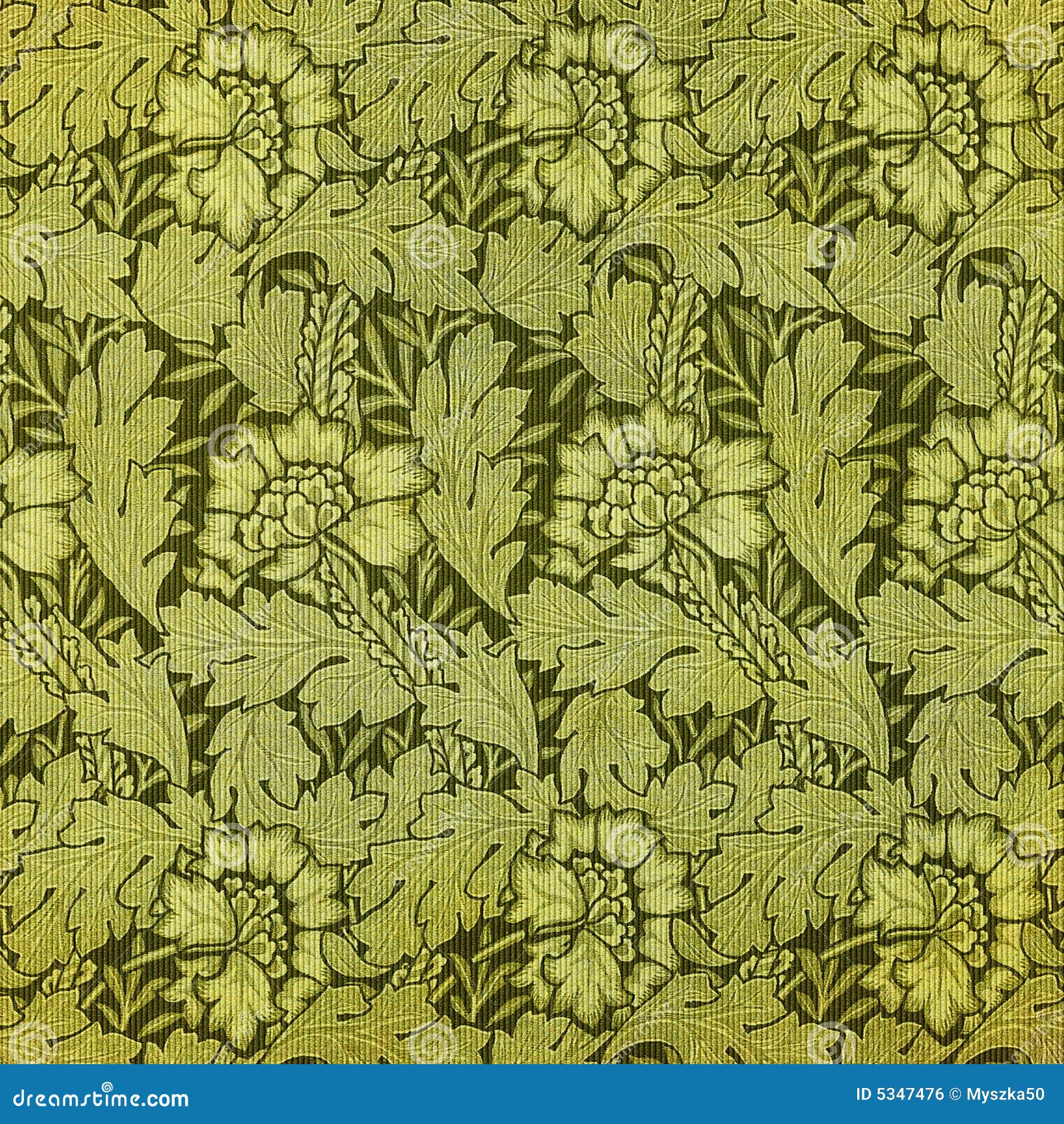 Green floral tapestry stock illustration. Illustration of yellow 5347476