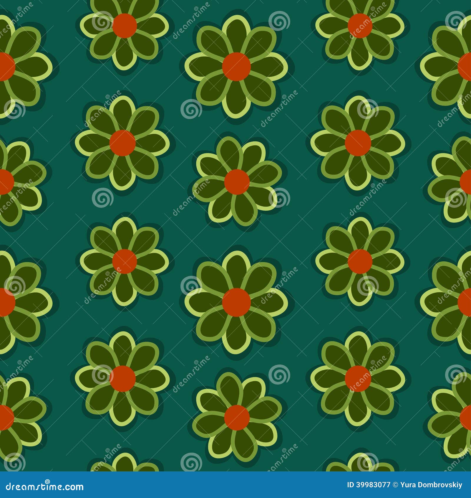 Green Flowers Background stock vector. Illustration of flower 39983077